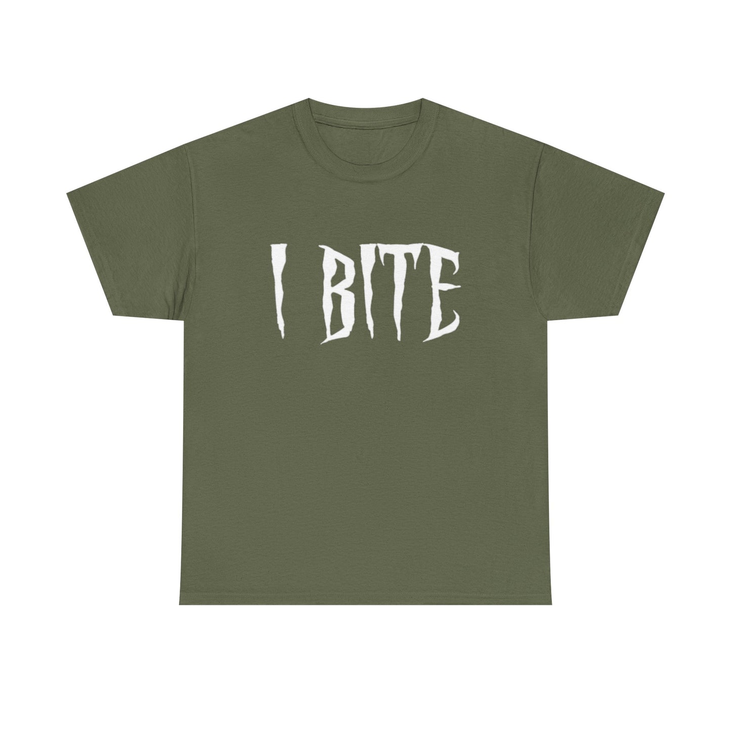I Bite Shirt Funny Joke Graphic Vampire Dad Humor Unisex Heavy Cotton Tee