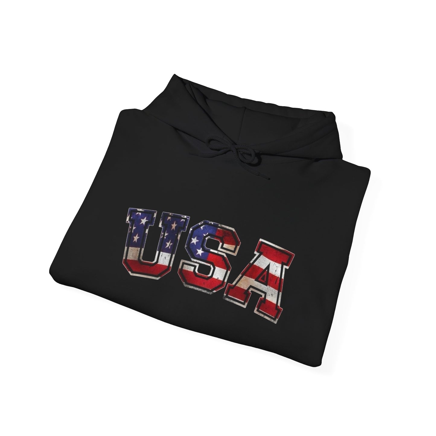 USA Logo American Flag Freedom Graphic Hoodie Heavy Blend™ Hooded Sweatshirt