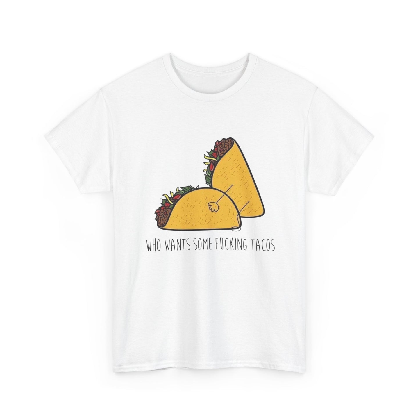 Who Wants Tacos Hilarious Foodie Chef Graphic T Shirt NEW ADULT TEE VINTAGE