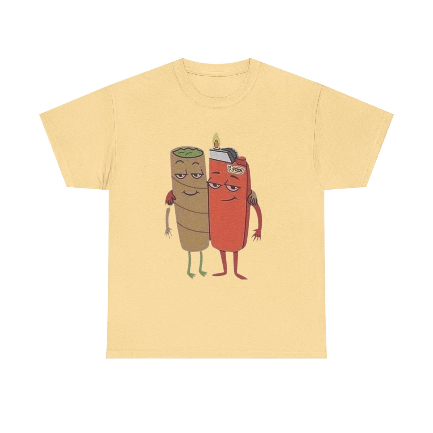 Joint And A Lighter Funny Graphic T Shirt Unisex Heavy Cotton Tee