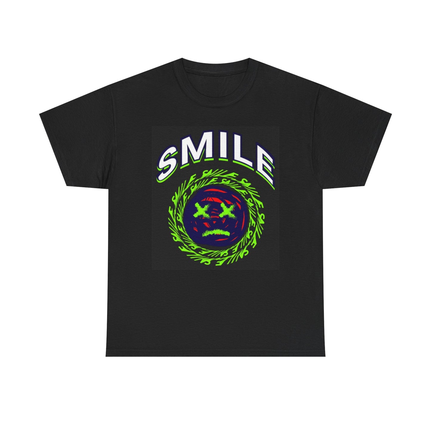 Smile Graphic T Shirt Retro Unisex Heavy Cotton Tee
