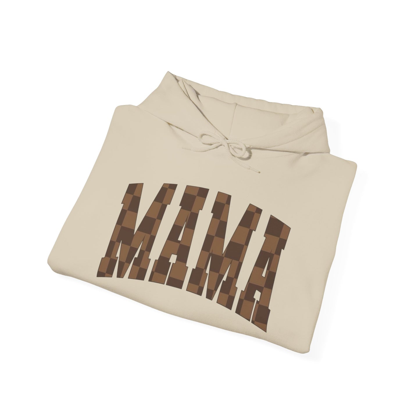 Mama Womens Checkered Graphic Hoodie Hooded Sweatshirt