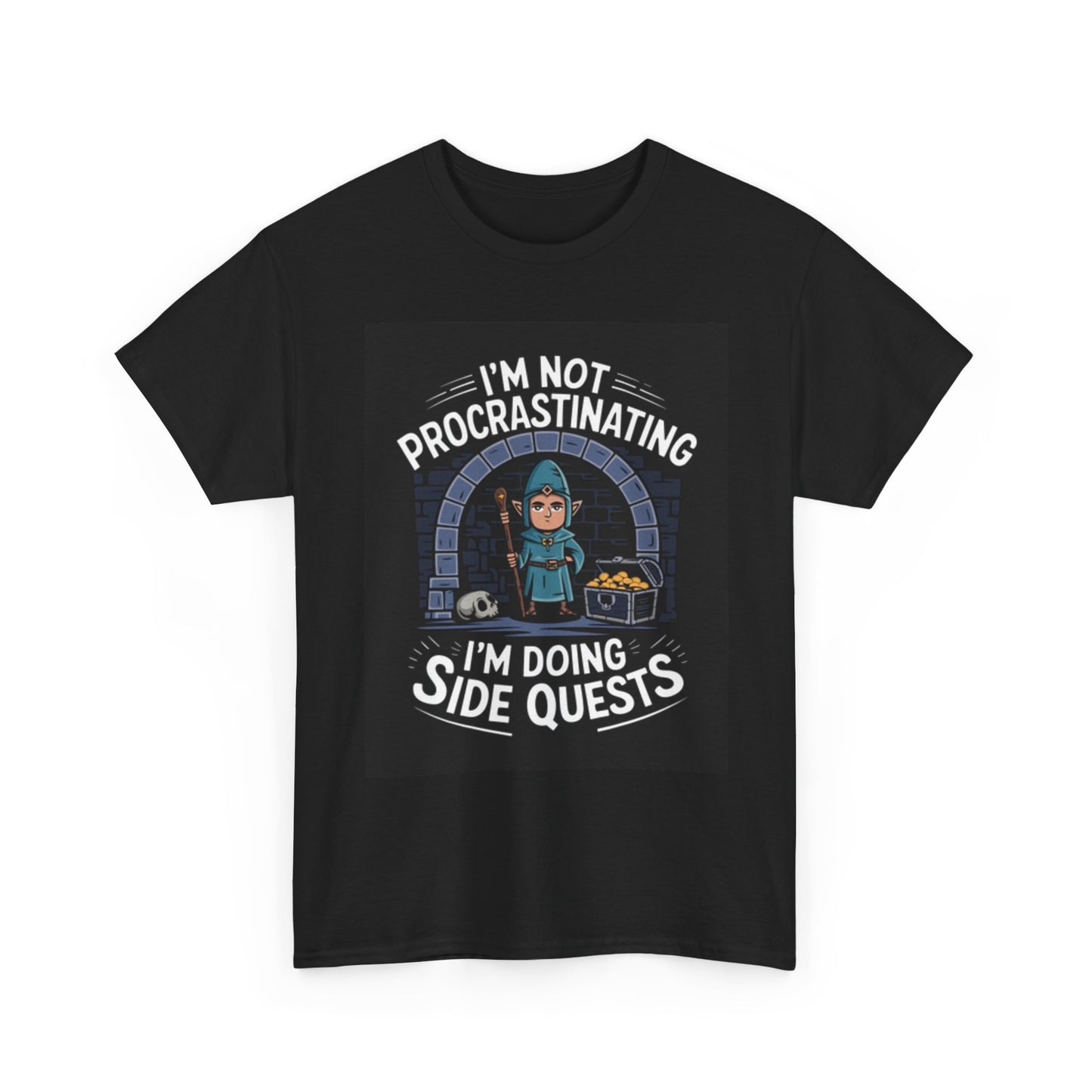 I'm Doing Side Quests Graphic T Shirt Funny Unisex Heavy Cotton Tee
