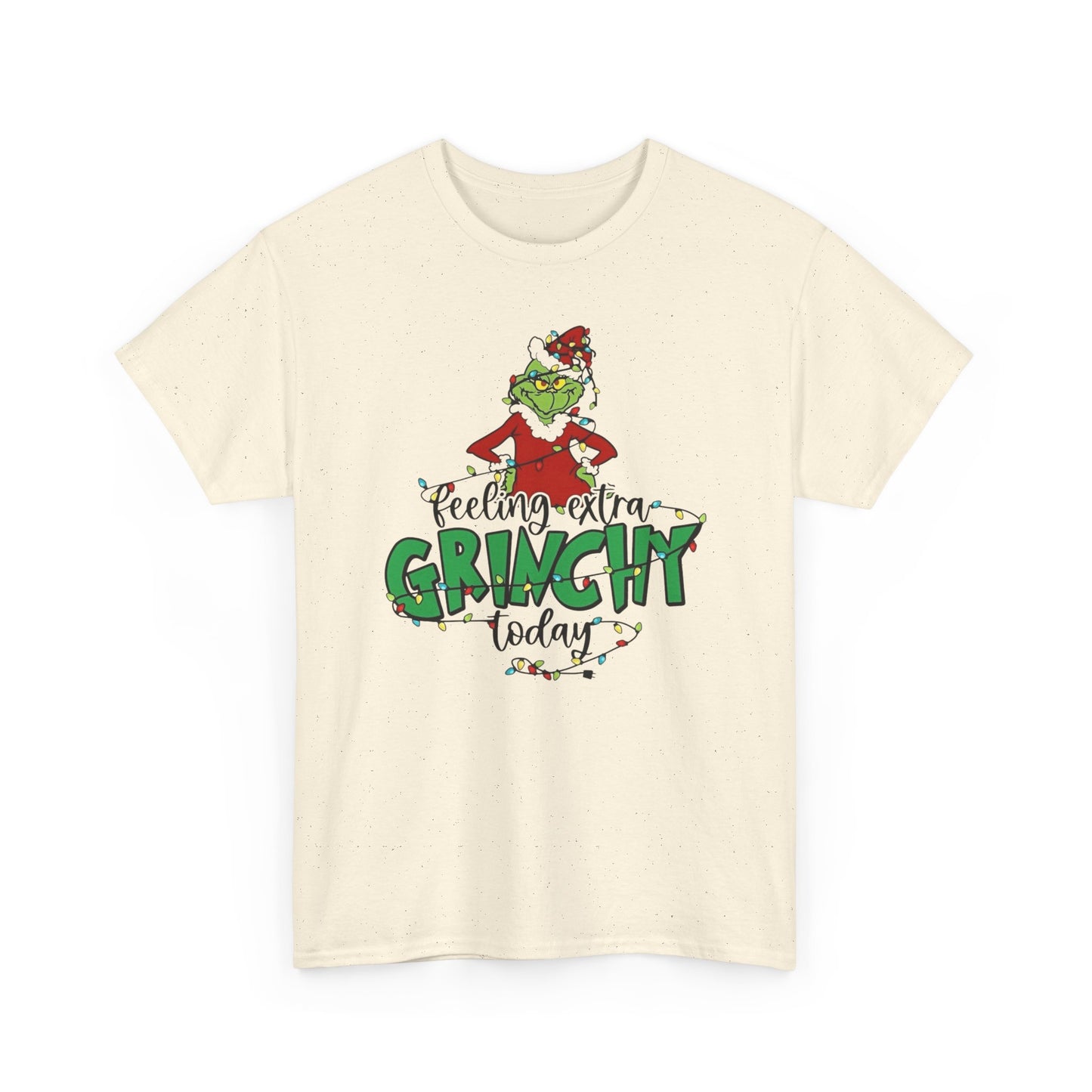 Feeling Extra Grinchy Christmas Graphic T Shirt Unisex NEW Heavy Cotton Tee