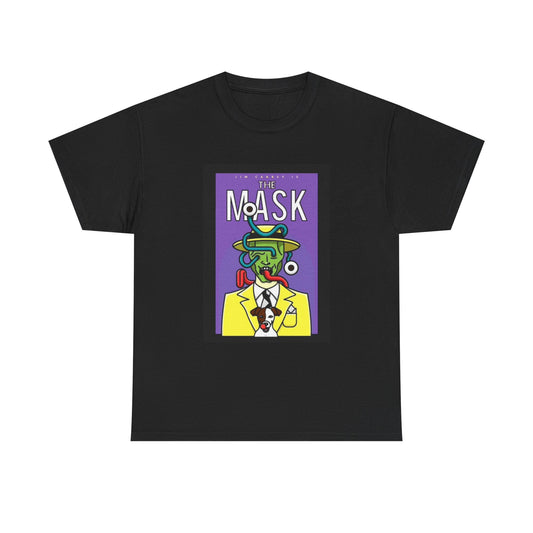 The Mask Shirt Jim Carrey Movie Poster Painting Unisex Heavy Cotton Tee