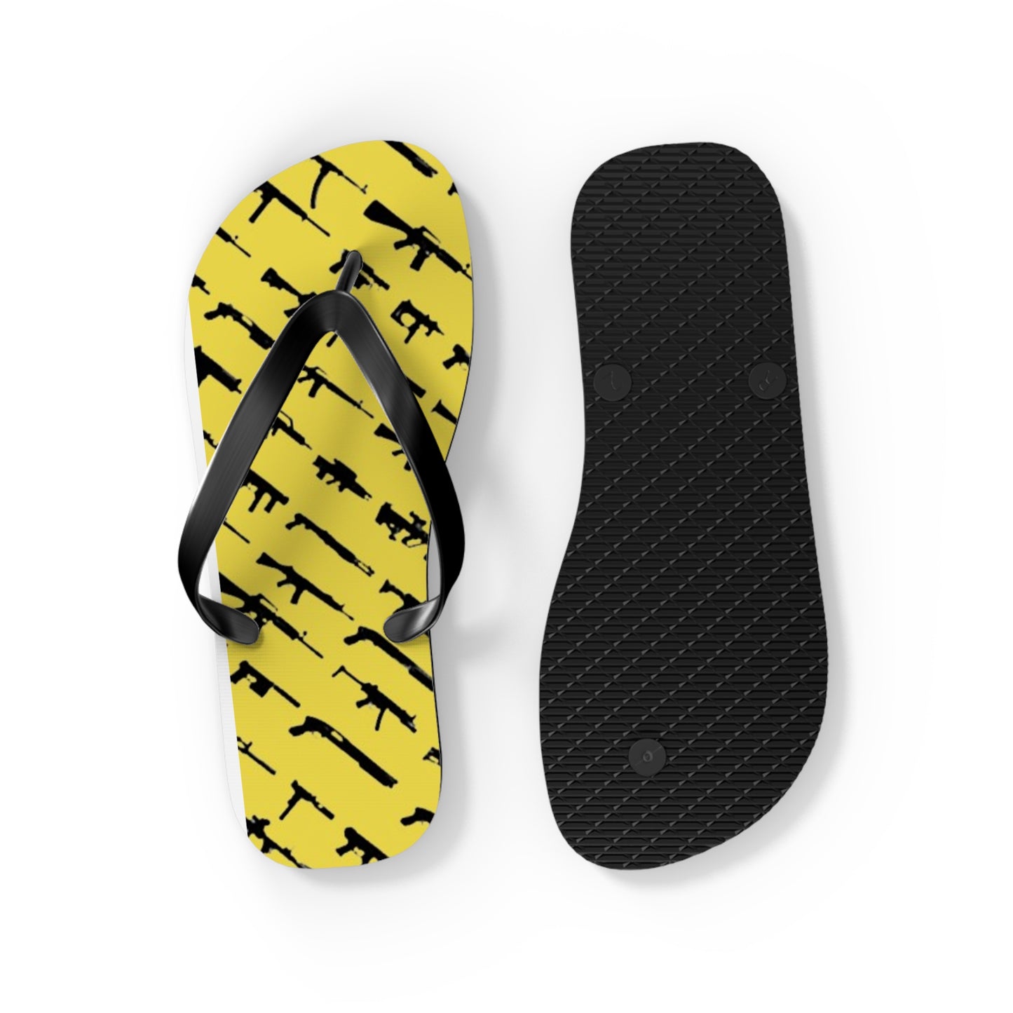 WAVES And SUN Co Sandals Yellow Guns - Flip Flops -Slides Summer Beach BRAND NEW