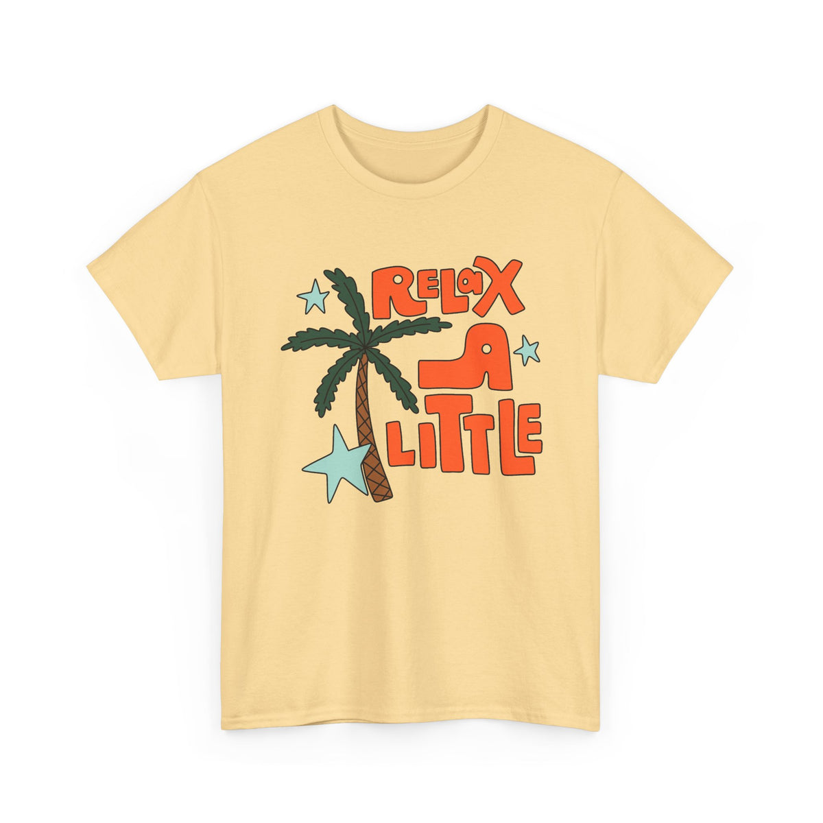 Relax A Little Graphic T Shirt Men's Travel Outdoors Heavy Cotton Tee