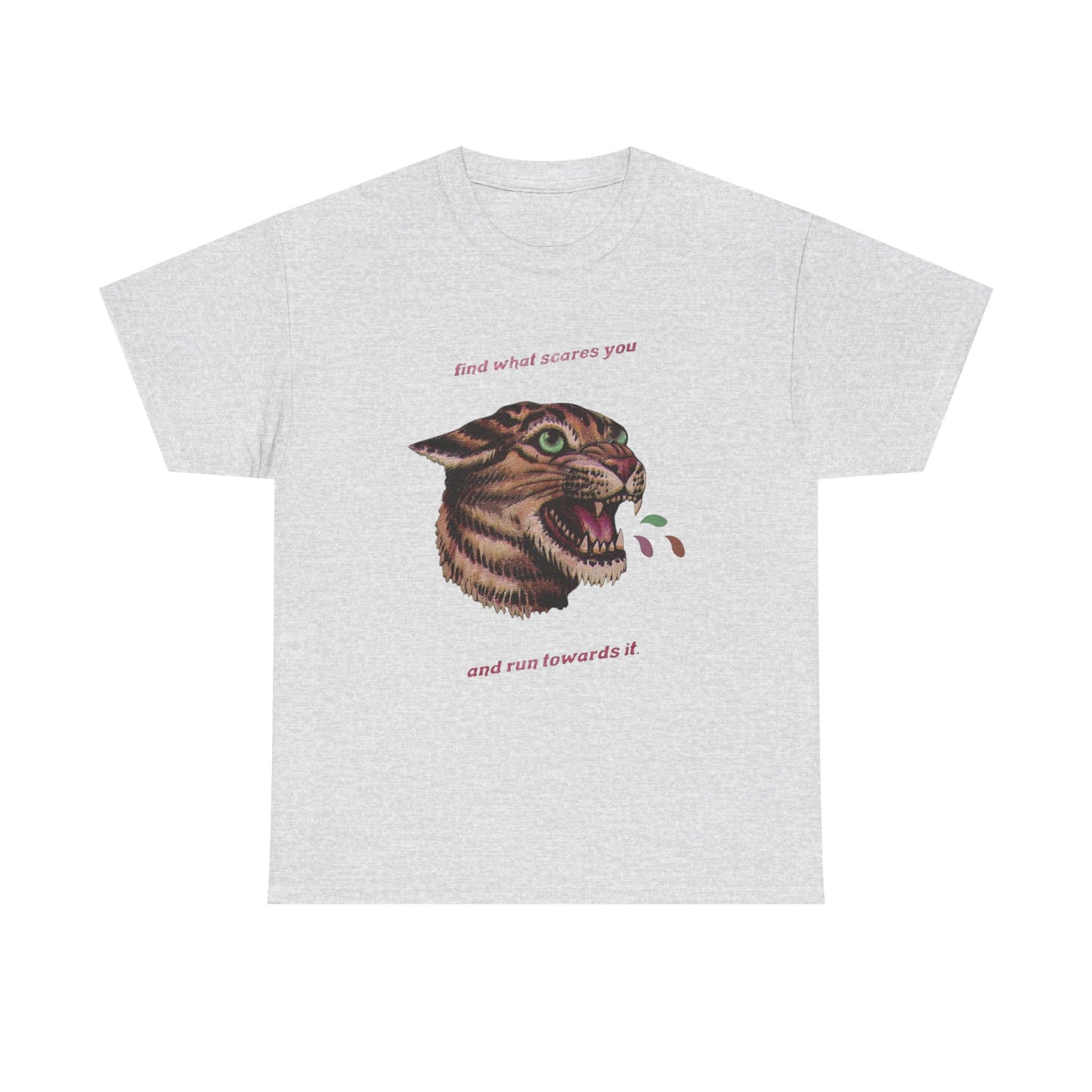 Find What Scares You And Run Towards It Graphic T Shirt Unisex Heavy Cotton Tee