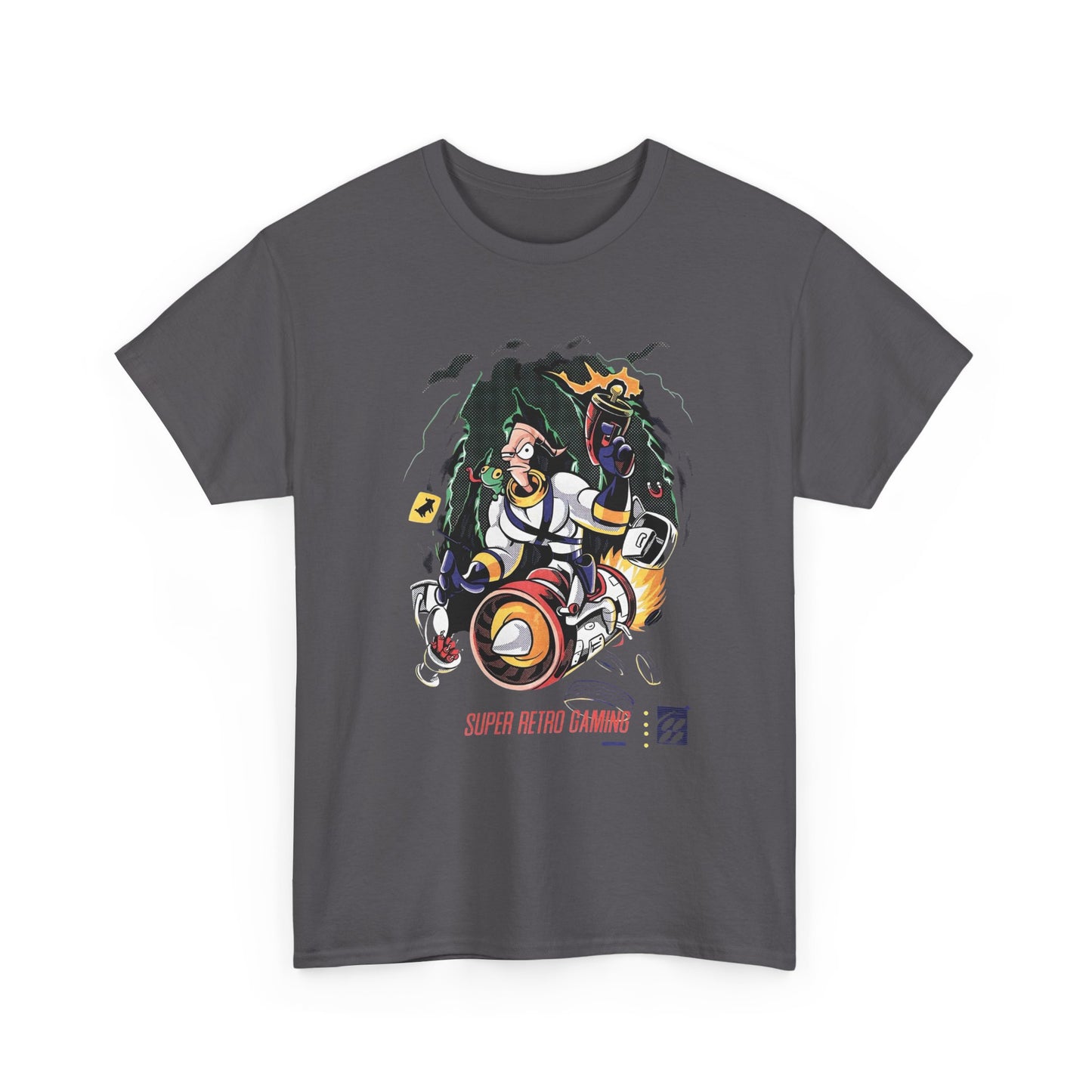 Earth Worm Jim Vintage Gaming Retro Graphic T Shirt NEW Unisex Heavy Cotton Tee