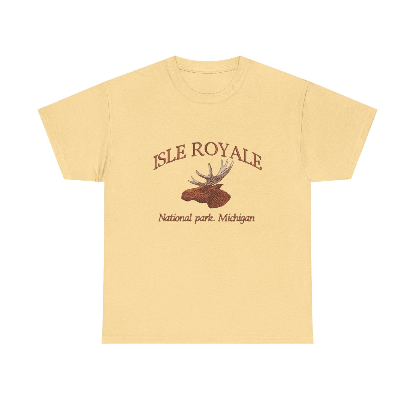 Isle Royale Michigan Graphic T Shirt NEW Unisex Heavy Cotton Tee