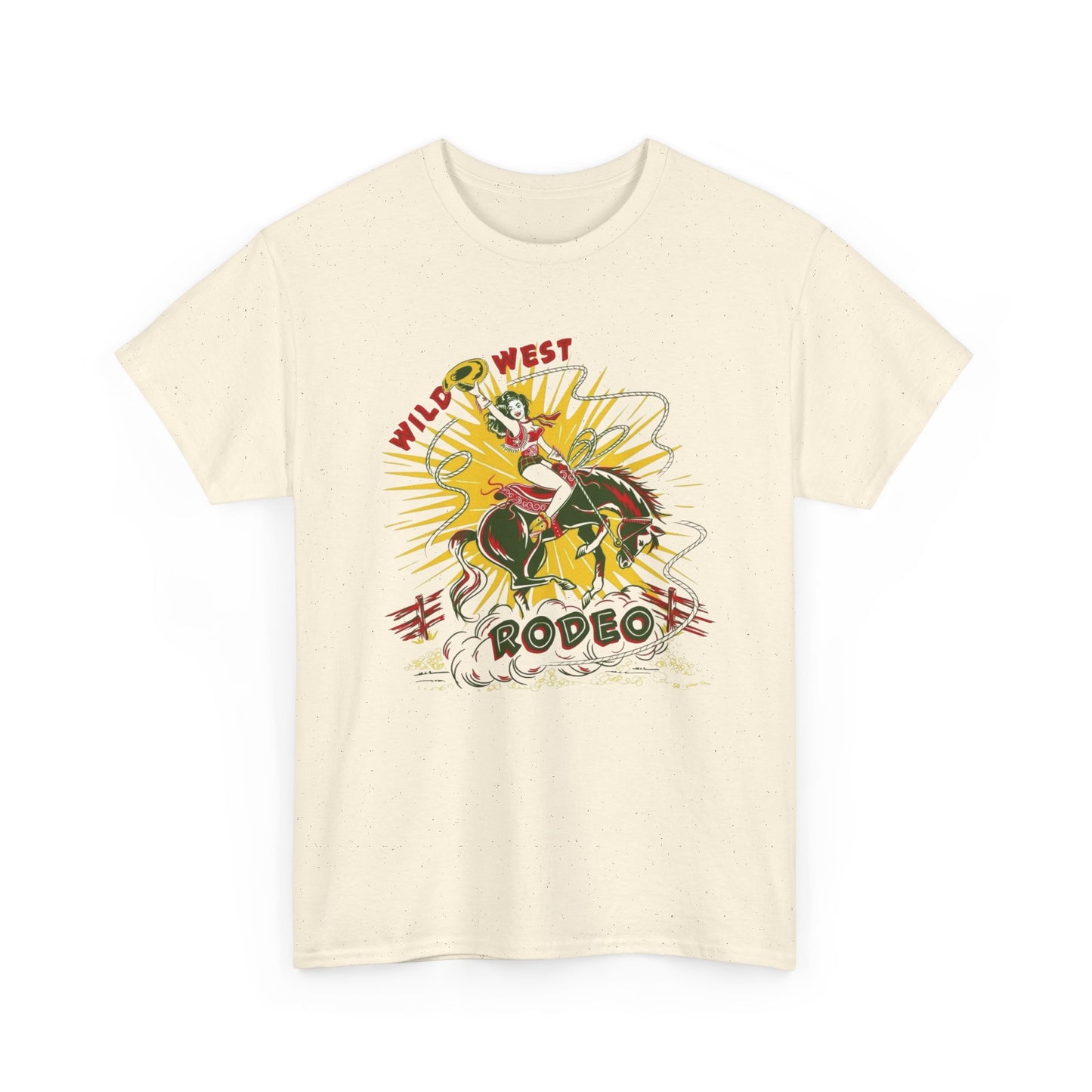 Wild West Rodeo Graphic T Shirt Unisex Heavy Cotton Tee NEW Gift