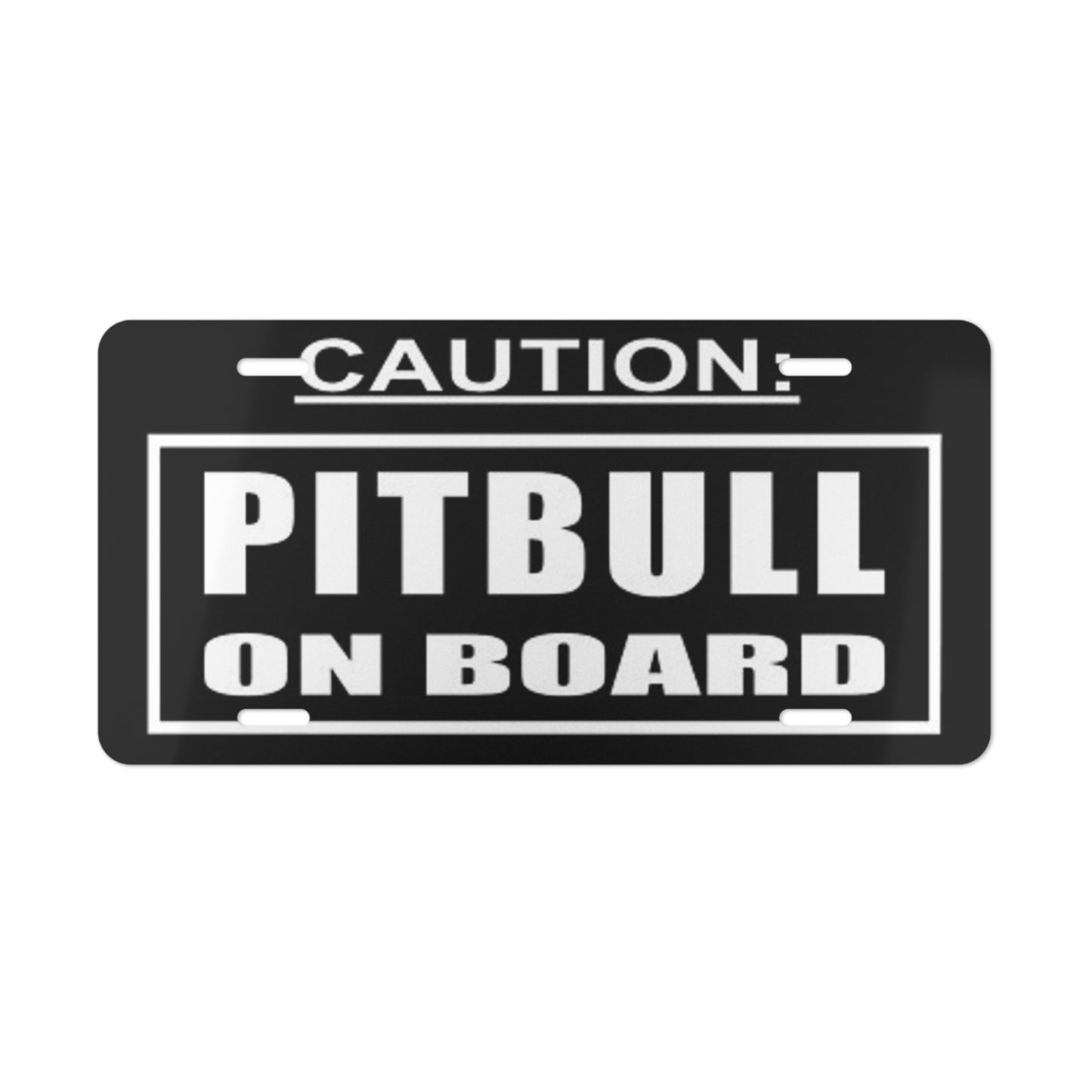 Caution Pitbull On Board License Plate Vanity BRAND NEW USA