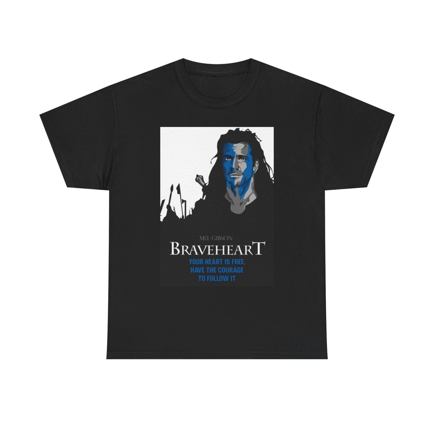 Brave Heart Graphic T Shirt Vintage Movie Poster Unisex Heavy Cotton Tee