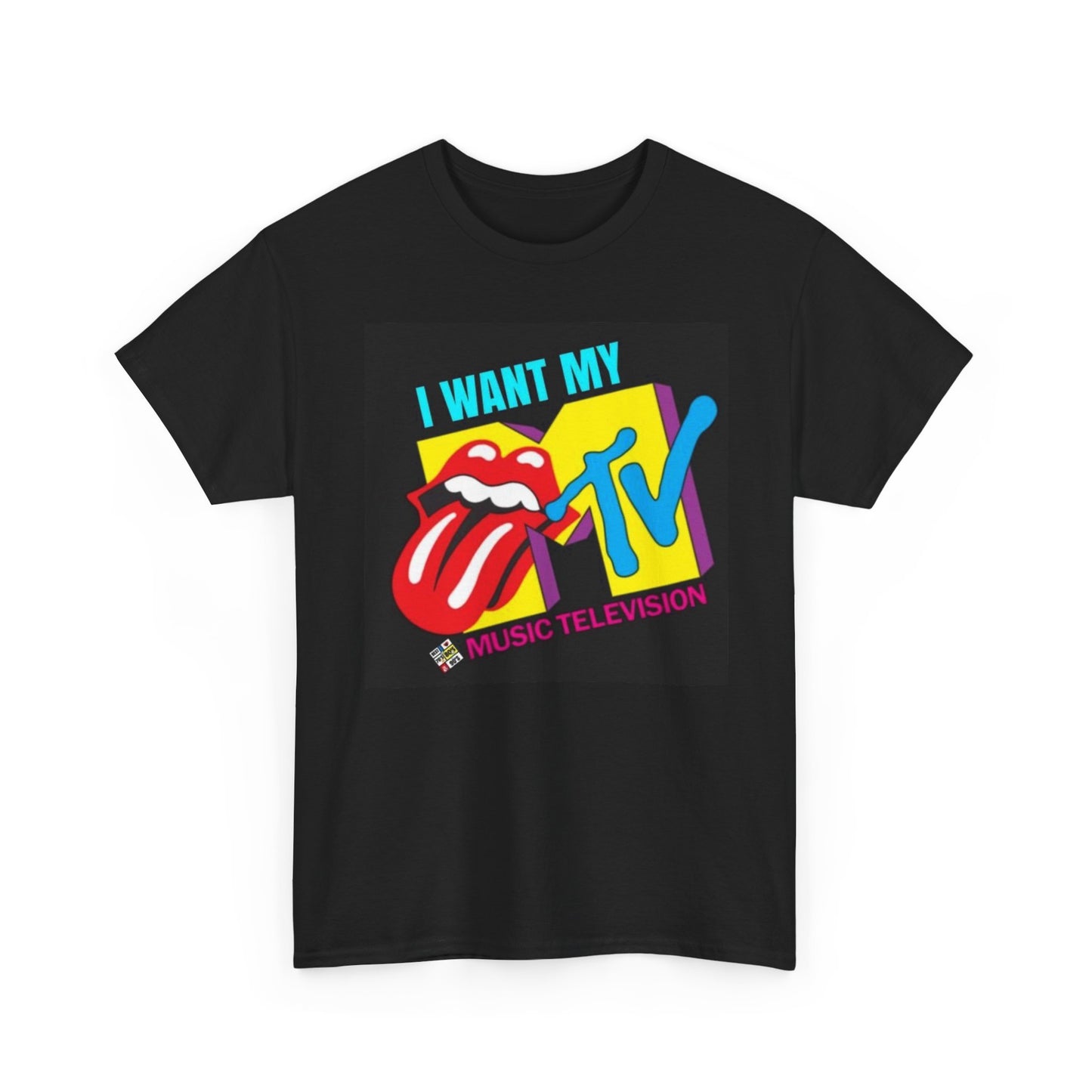 I Want My MTV Graphic T Shirt Funny Retro 90s Unisex Heavy Cotton Tee