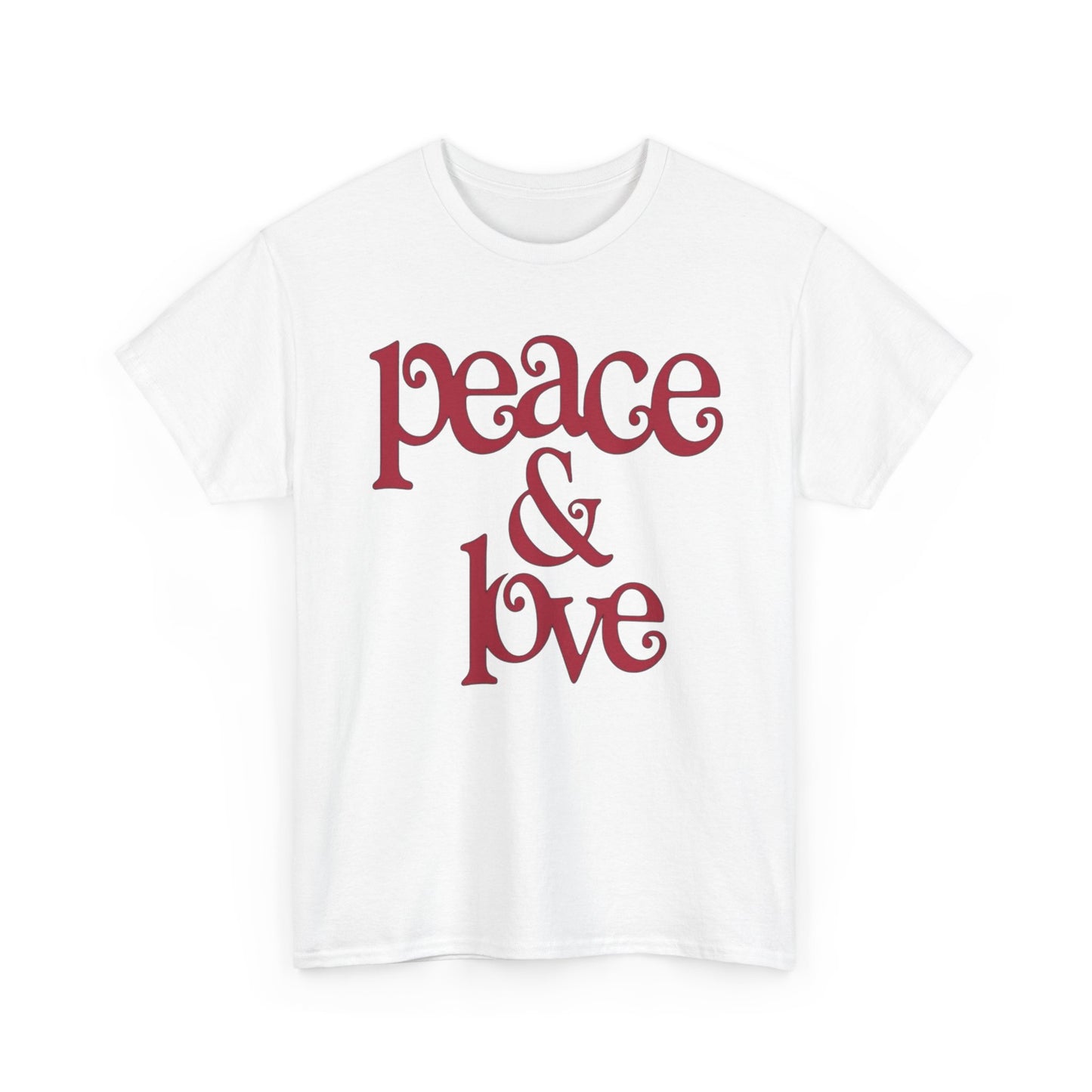Peace And Love Retro Graphic T Shirt Adult NEW