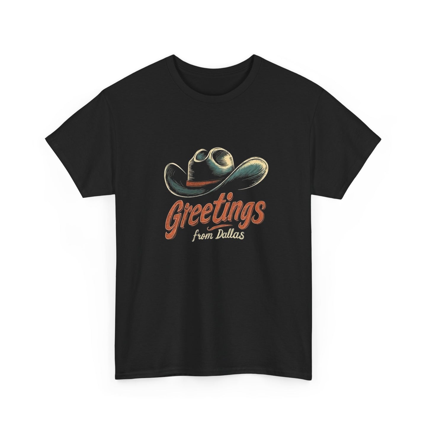 Greetings From Dallas Graphic T Shirt Heavy Cotton Tee NEW ADULT UNISEX