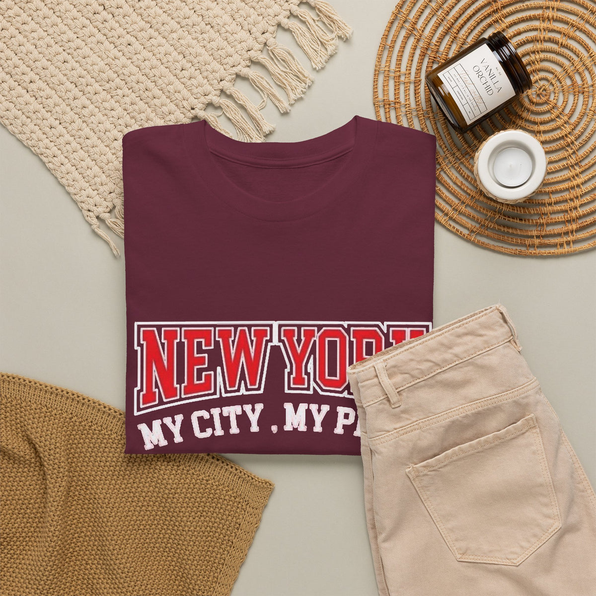 New York City My City My Pride Graphic T Shirt Men's Classic Heavy Cotton Tee
