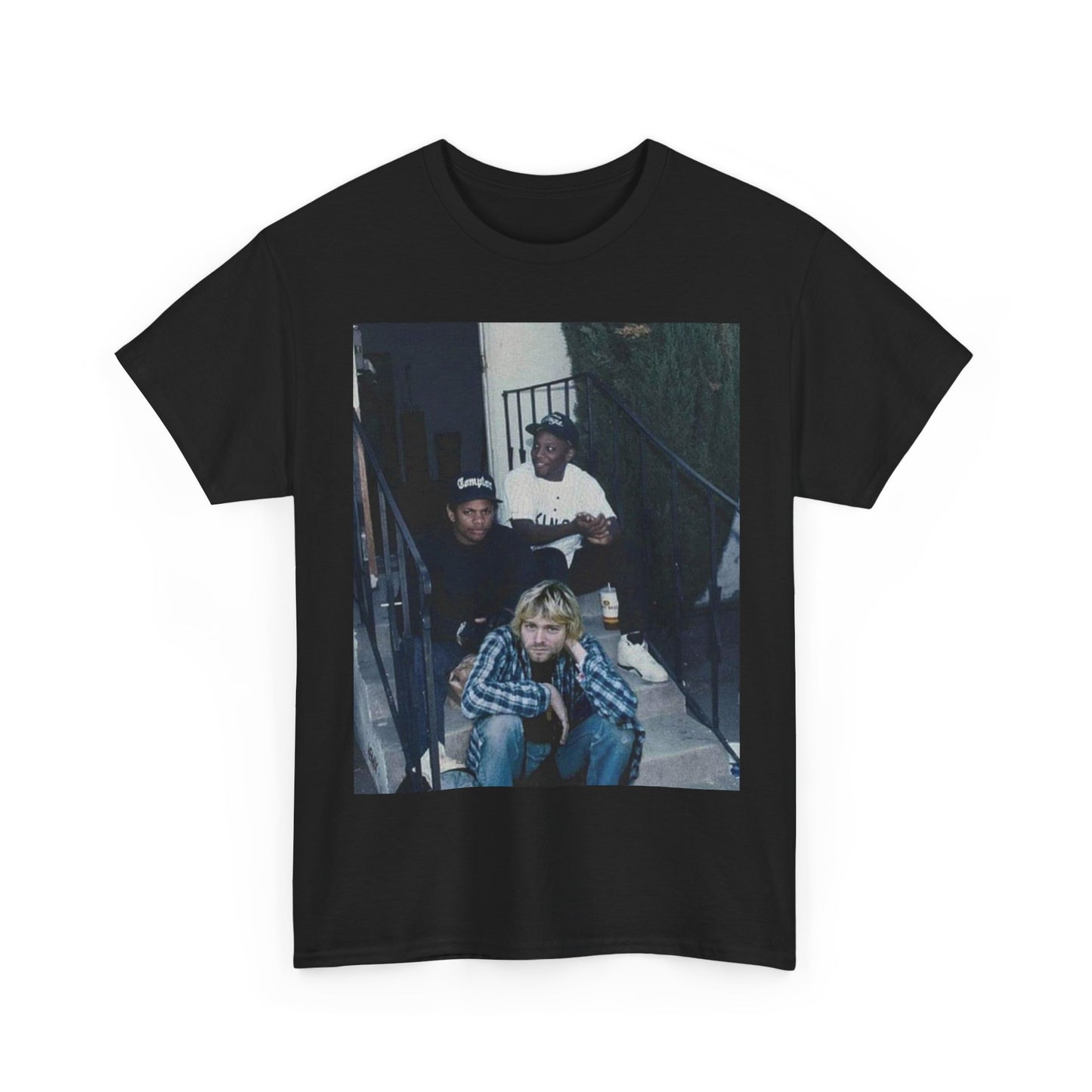 Nirvana T-shirt easy e Kurt cobain vintage graphic Unisex Heavy Cotton Tee