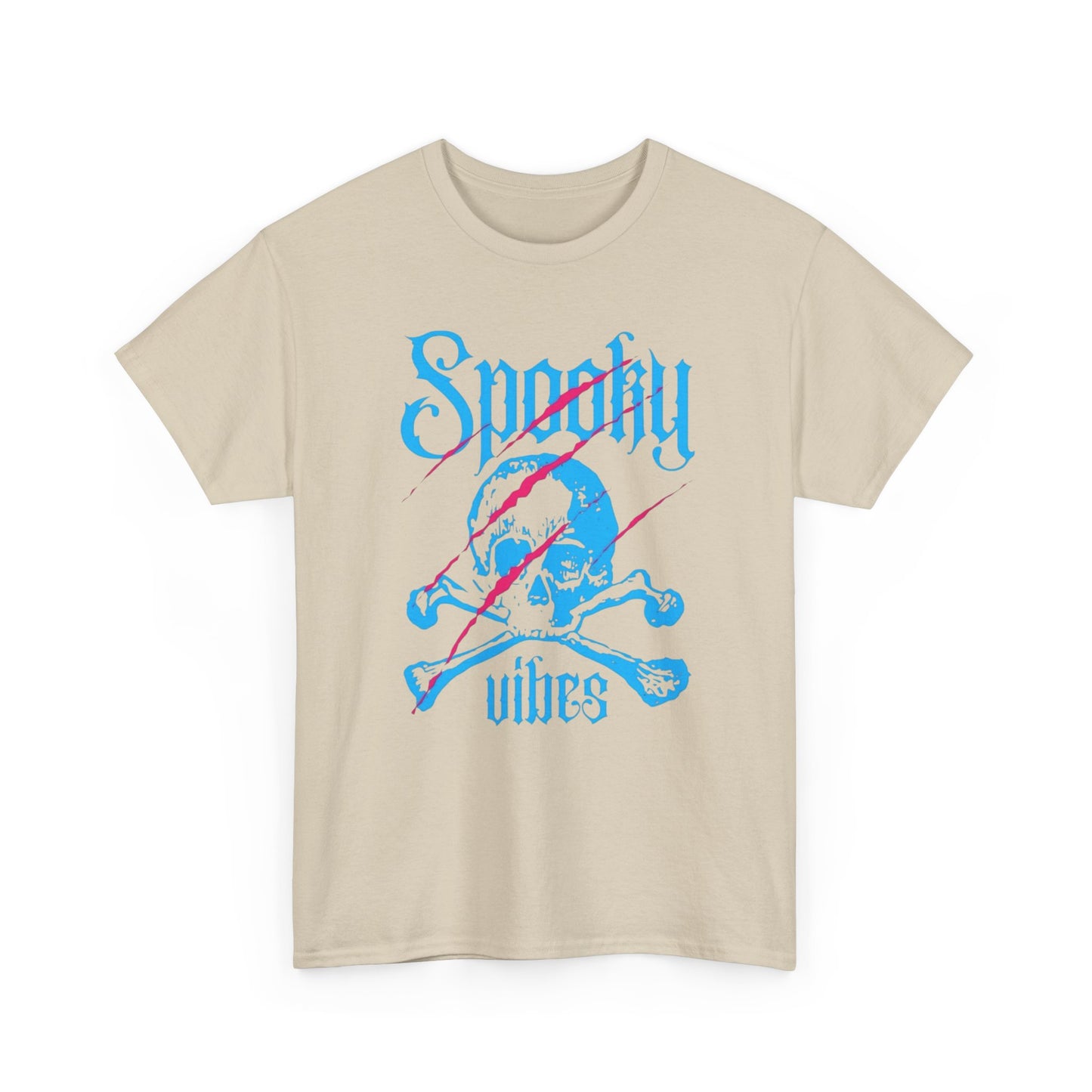 Spooky Vibes Graphic T Shirt NEW Unisex Heavy Cotton Tee