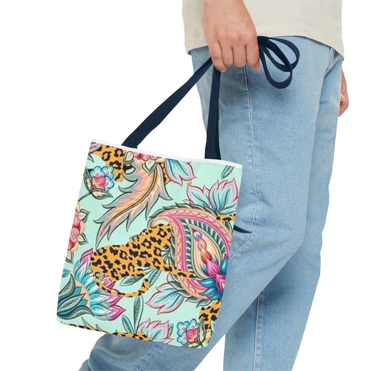 Cheetah Floral Graphic BRAND NEW MODERN Tote Bag (AOP)