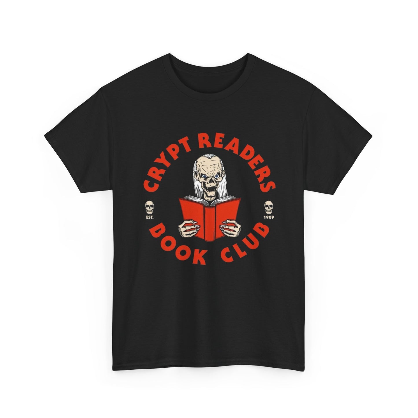 Crypt Readers Book Club Vintage Graphic T Shirt Unisex Heavy Cotton Tee