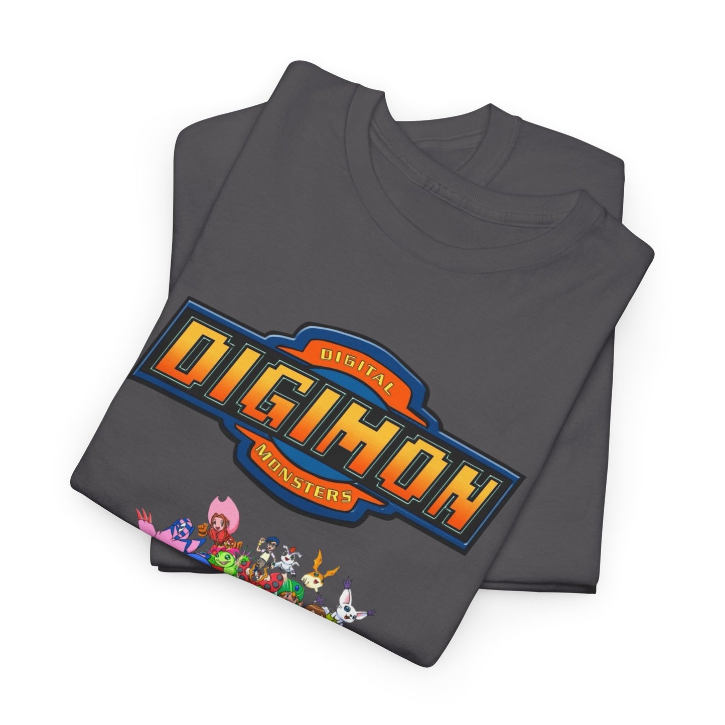 Digimon Retro 90's Kids Vintage Graphic T Shirt Unisex Heavy Cotton Tee