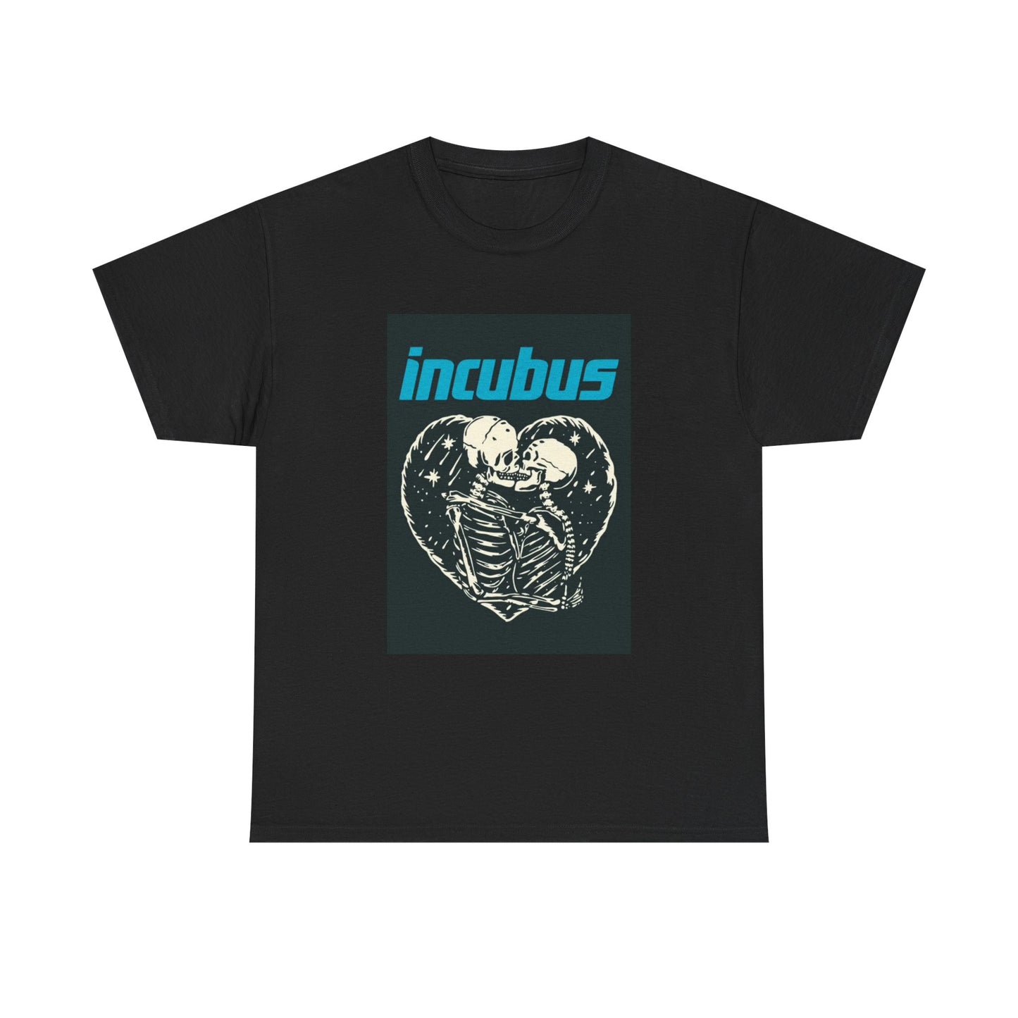 Incubus T-shirt vintage skeleton heart love retro Unisex Heavy Cotton Tee