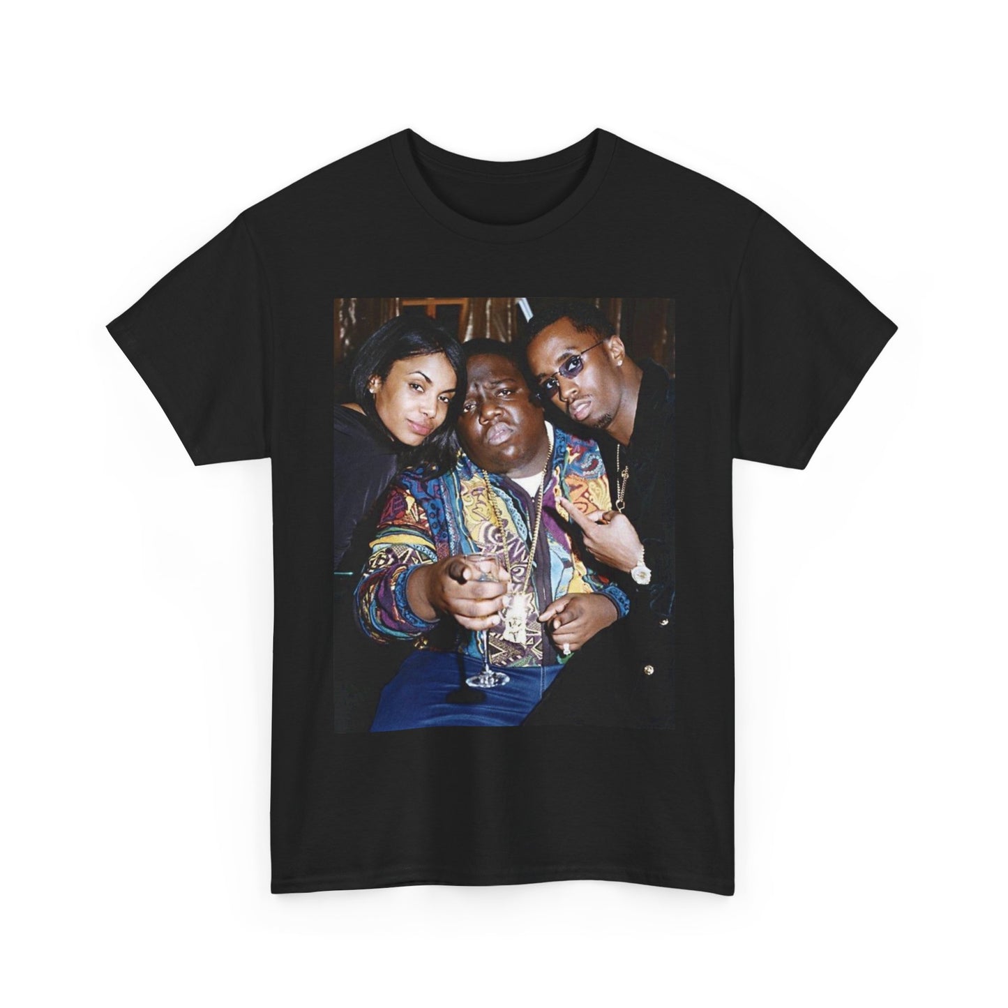 Biggie Diddy And Aaliyah Tshirt New York Hip Hop Unisex Heavy Cotton Tee