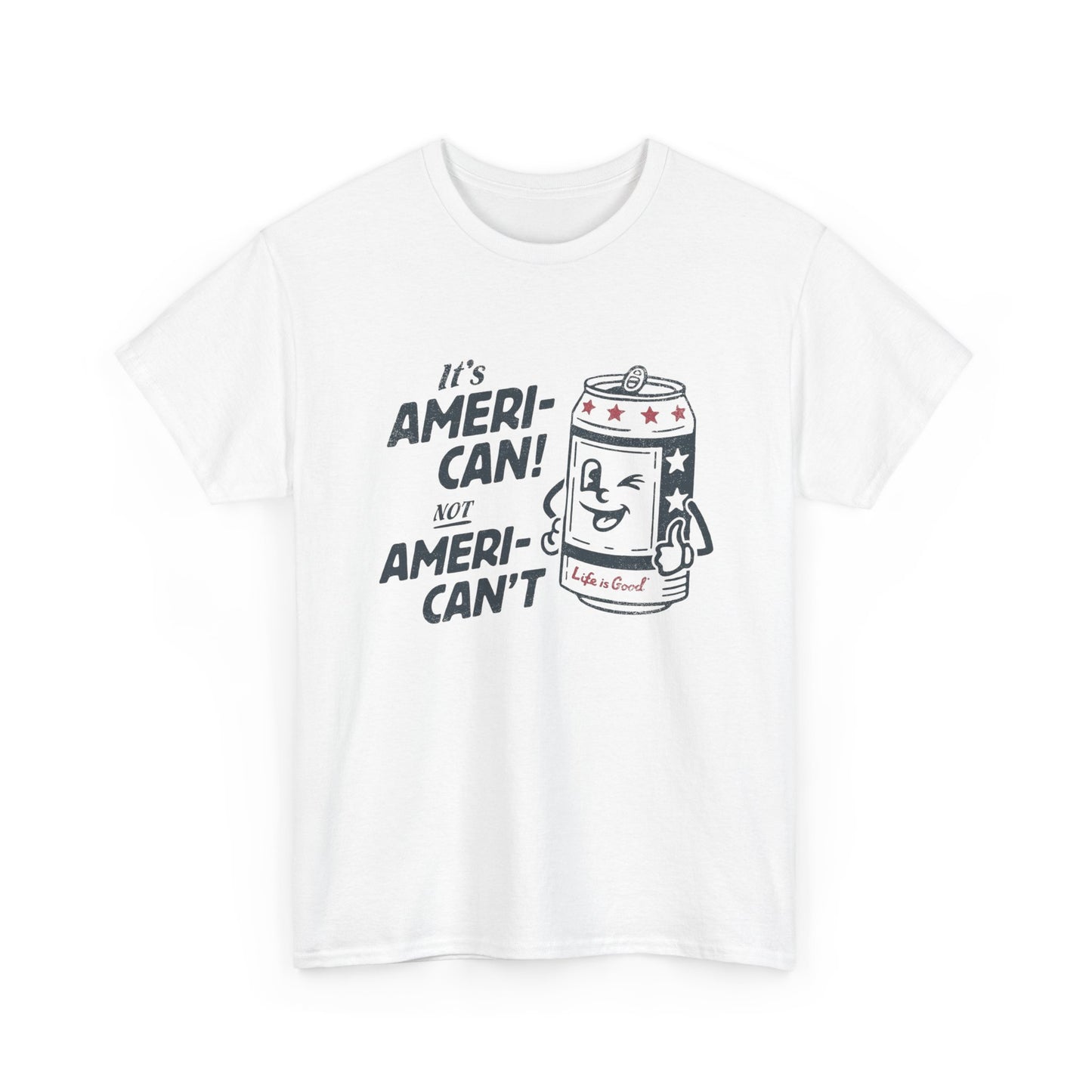 American Funny Beer Can Graphic T Shirt NEW GIFT Unisex Heavy Cotton Tee