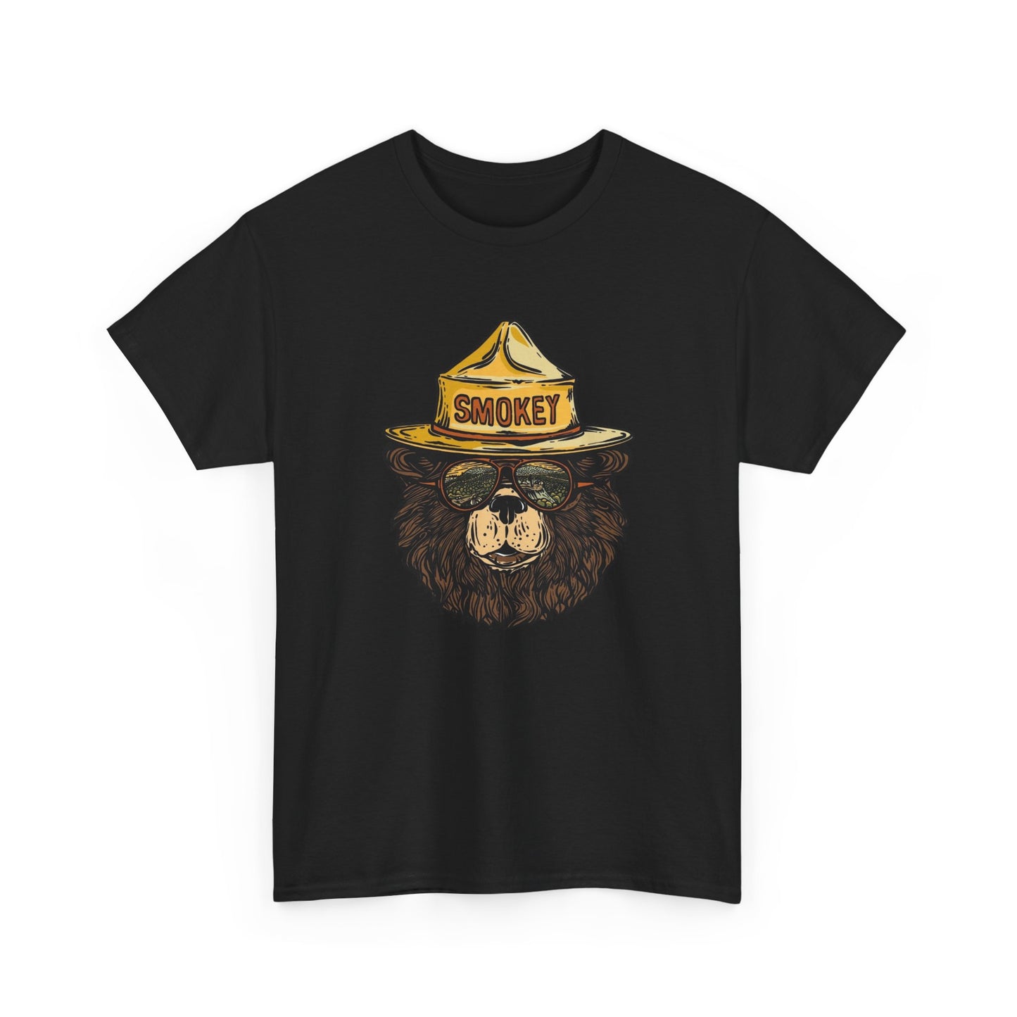 Smokey The Bear Outdoors Retro Graphic T Shirt Unisex Heavy Cotton Tee