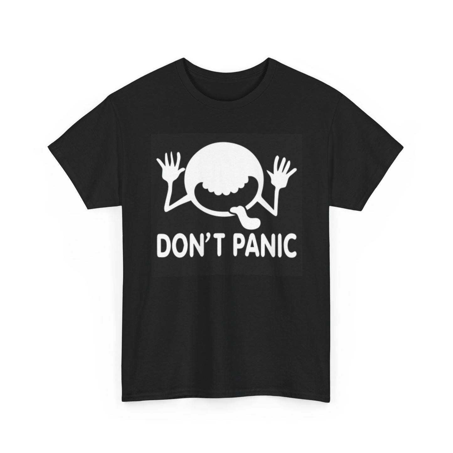 Don't Panic Graphic T Shirt Funny Unisex Heavy Cotton Tee