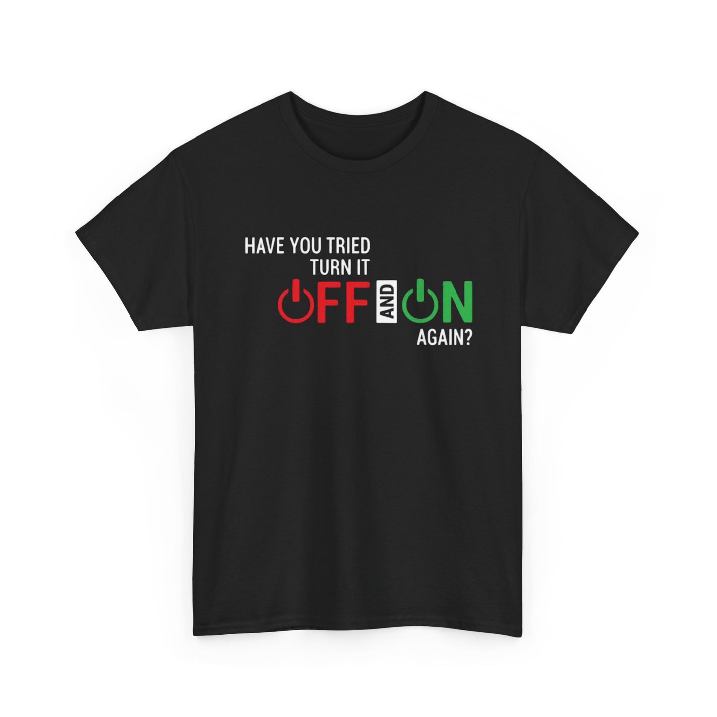 Video Game Graphic T Shirt Funny Off On Gamer Unisex Heavy Cotton Tee
