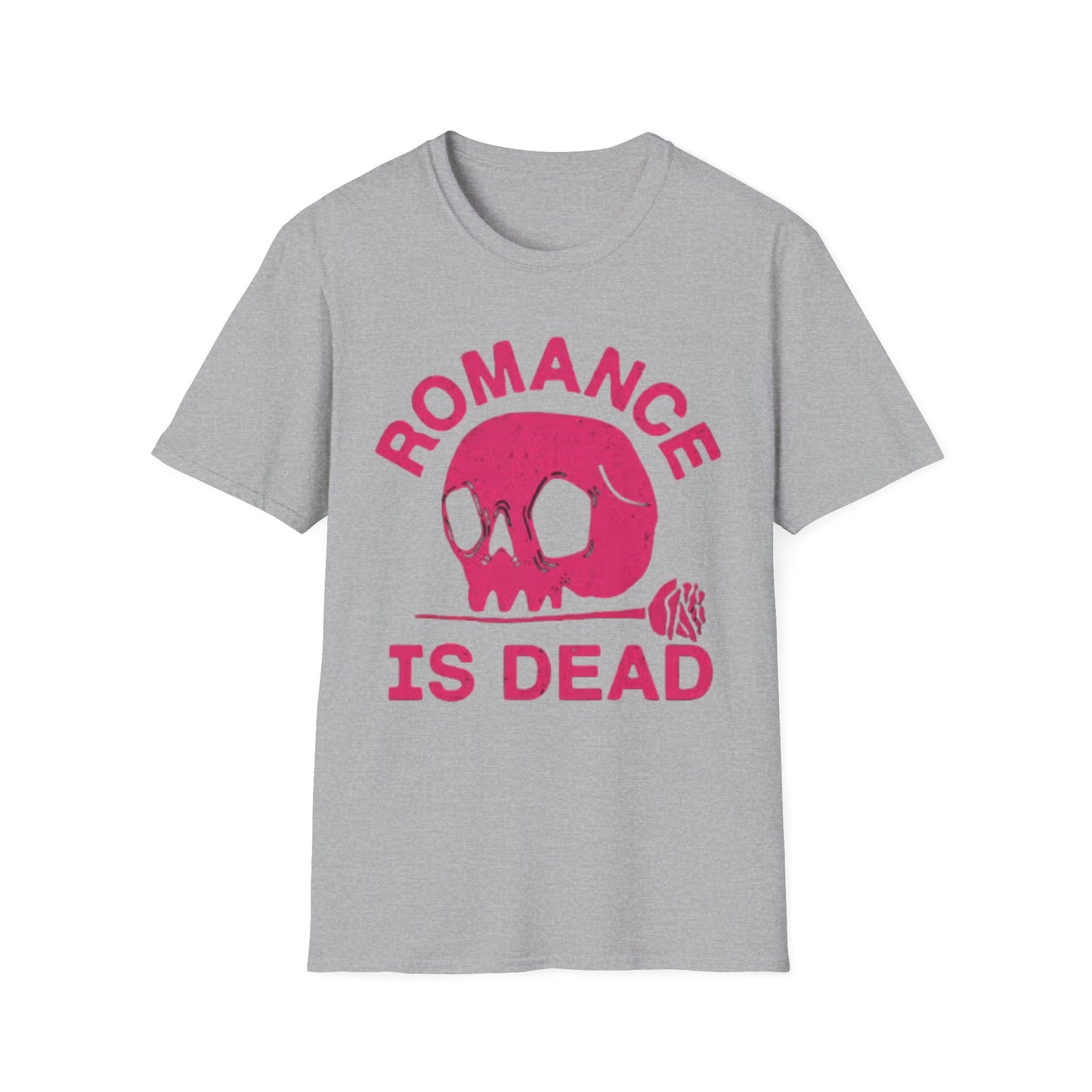 Romance Is Dead Graphic T Shirt Vintage Retro Skull Unisex Softstyle T-Shirt