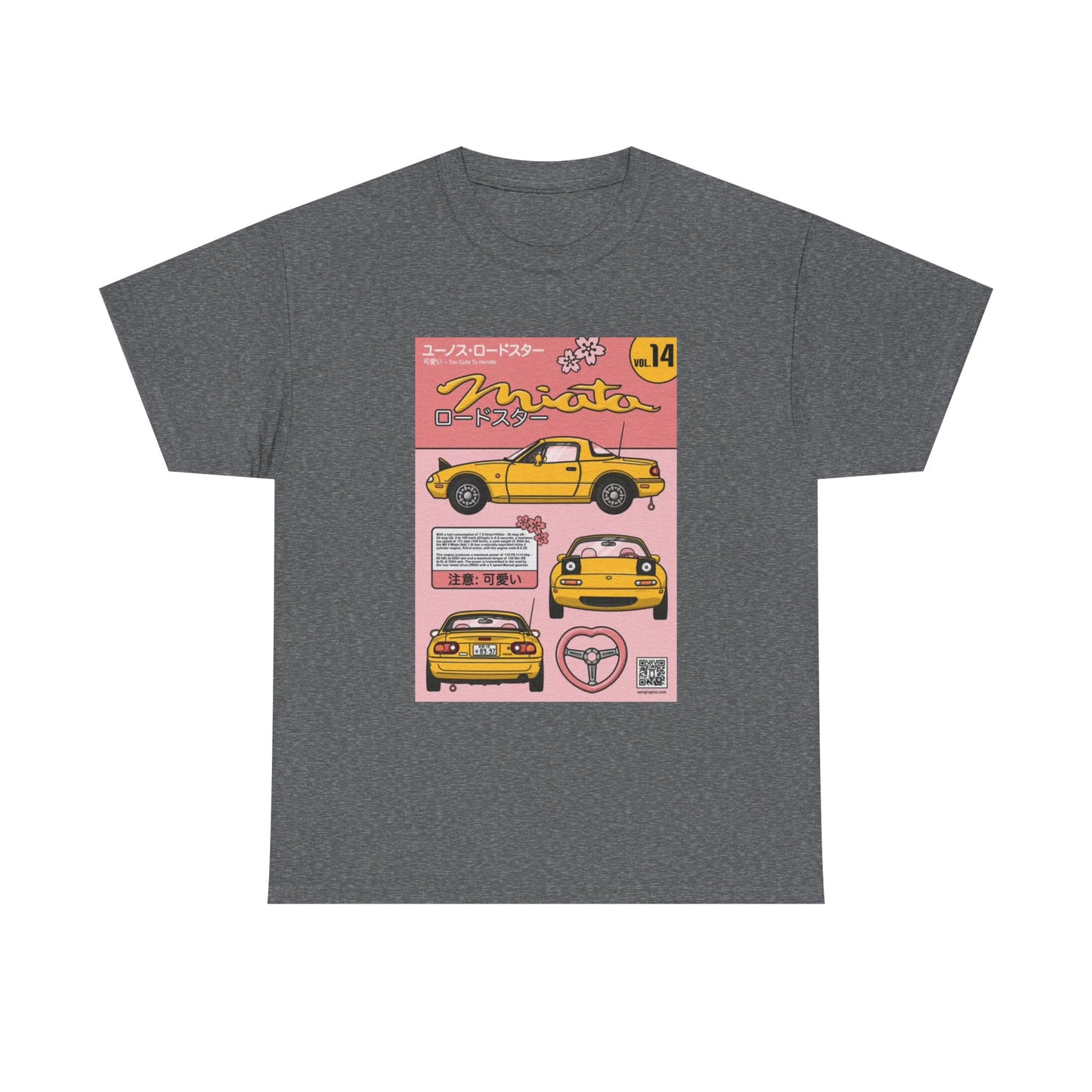 Mazda Miata Tshirt JDM Graphic Anime Cute Unisex Heavy Cotton Tee