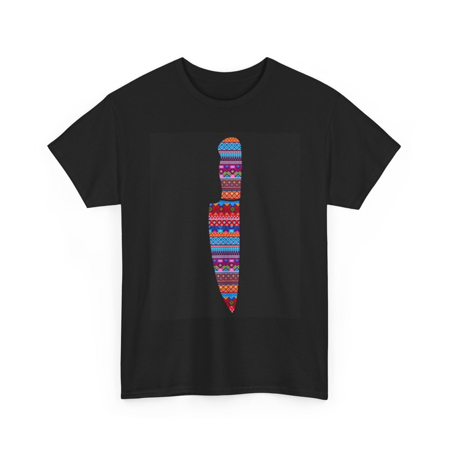 Day Of The Dead Chef Knife Graphic T Shirt Unisex Heavy Cotton Tee