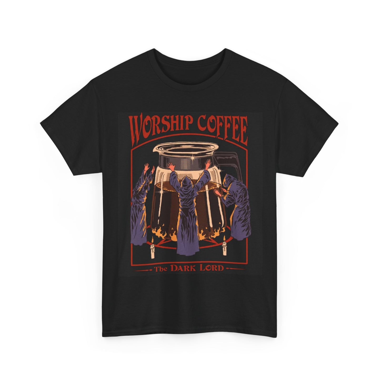 Worship Coffee T-shirt Funny Gift Dunkin’s Starbucks Stanley Heavy Cotton Tee