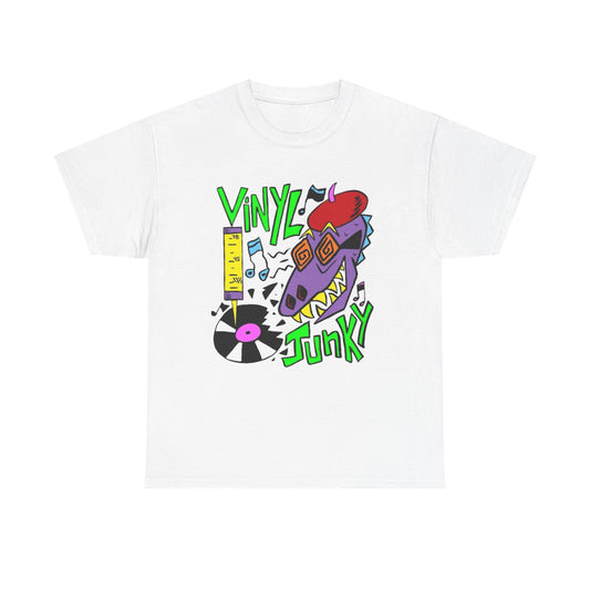 Vinyl Records Junkie Graphic T Shirt ADULT NEW Heavy Cotton Tee