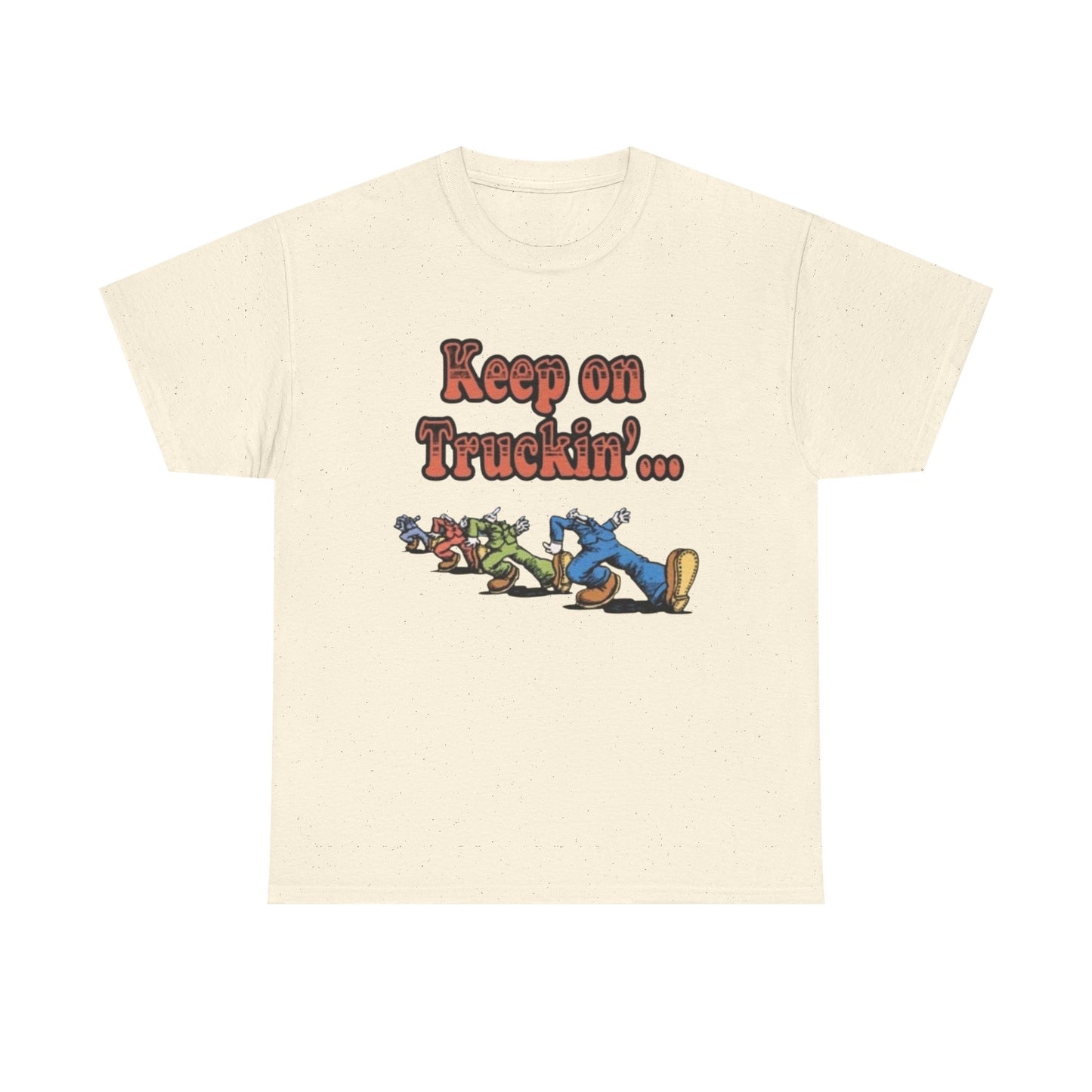Keep On Truckin Vintage Graphic T-Shirt Unisex Heavy Cotton Tee