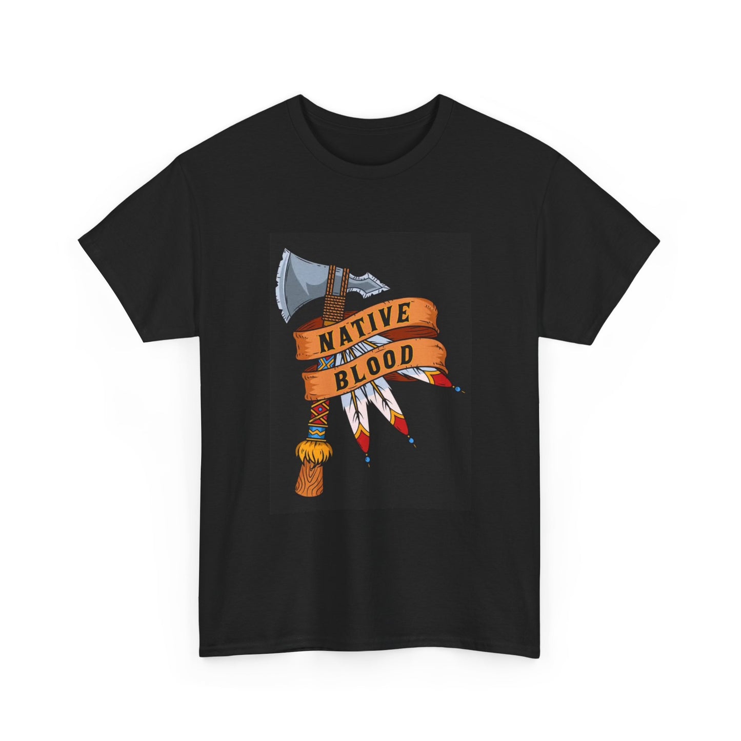 Native American Indian Tshirt Native Blood Arrowhead New Unisex Heavy Cotton Tee