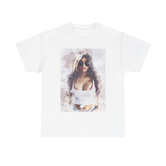 Mia Khalifia T Shirt Funny Model Gift Onlyfans Unisex Heavy Cotton Tee
