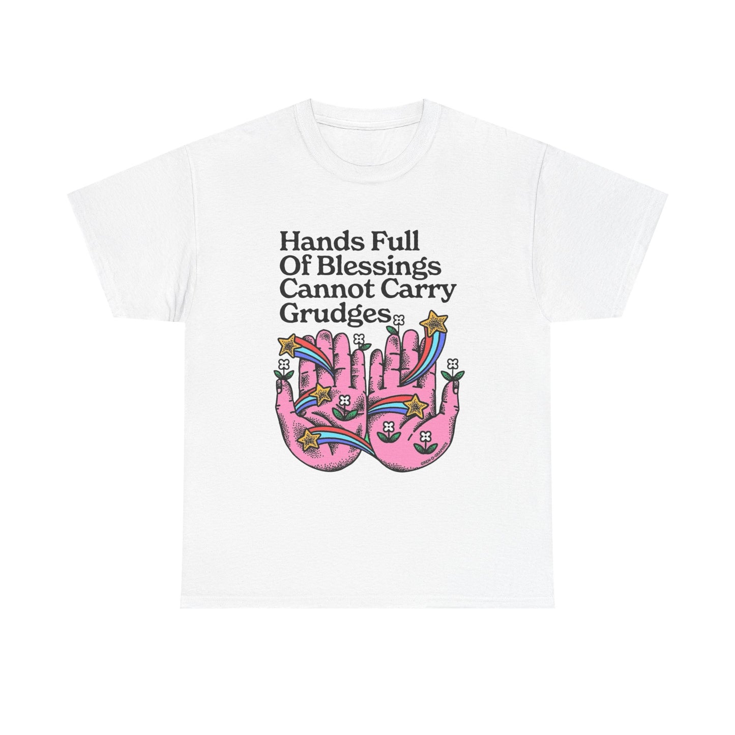 Hands Full Of Blessings Graphic T Shirt NEW ADULT Unisex Heavy Cotton Tee