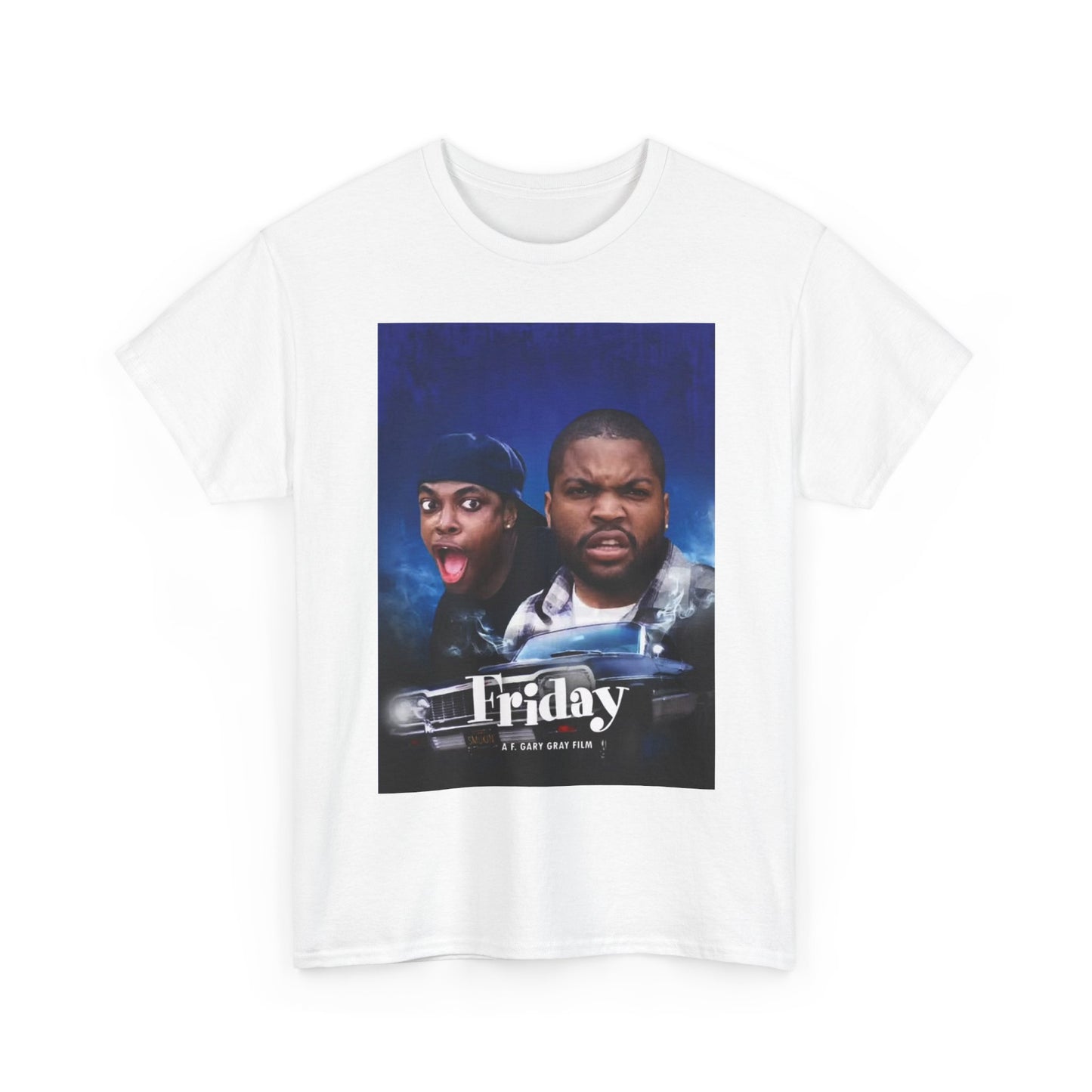 Friday Movie Poster Tshirt Ice Cube Chris Tucker Retro Unisex Heavy Cotton Tee