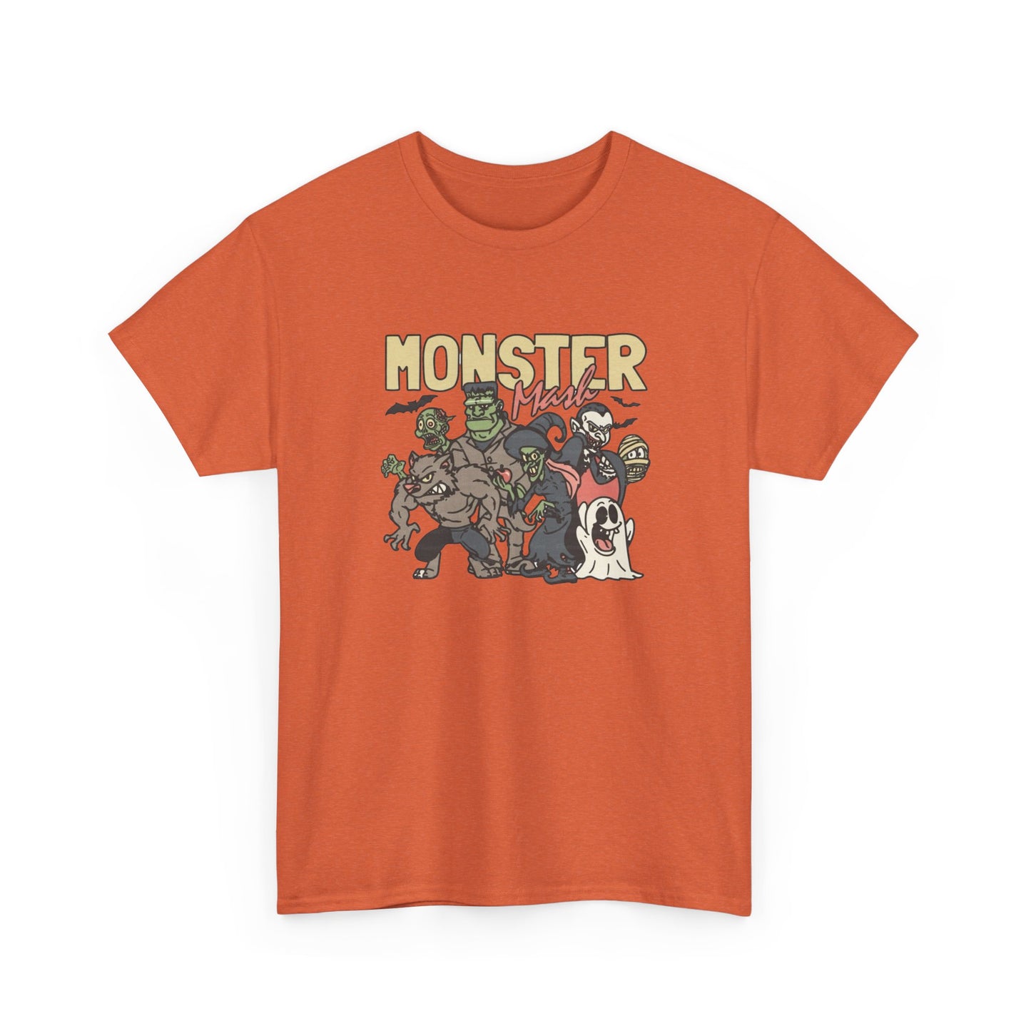 Monster Mash Retro Graphic T Shirt NEW Unisex Heavy Cotton Tee