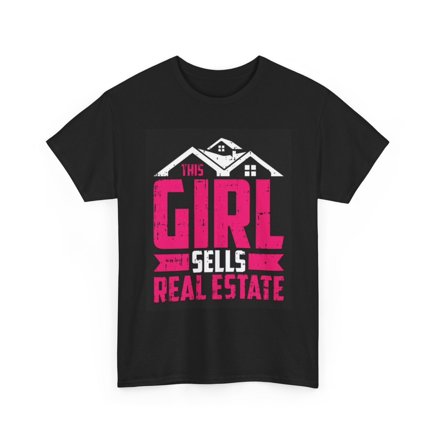 This Girl Sells Real Estate Graphic Shirt Funny Realtor Unisex Heavy Cotton Tee
