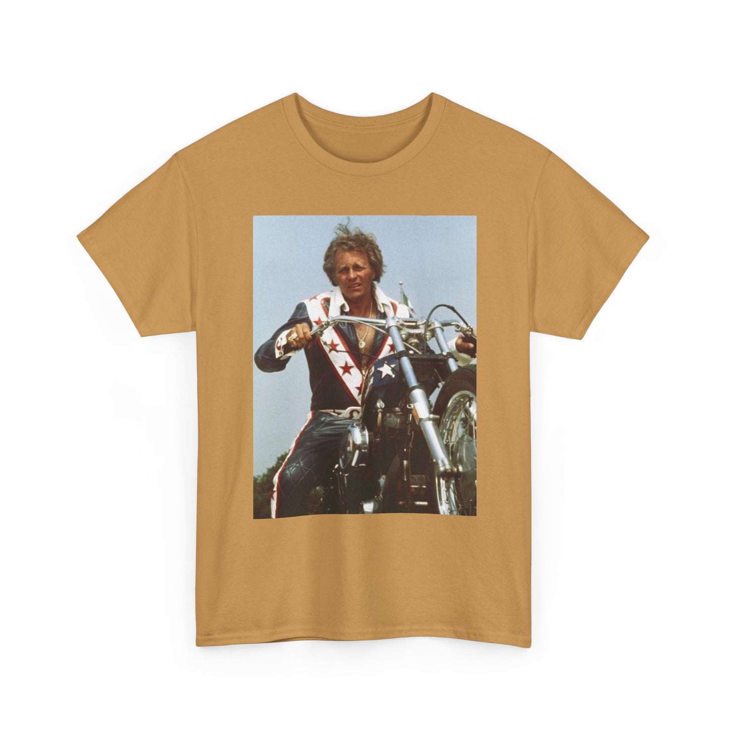 Evel Knievel Vintage Motorcycle Photo Graphic T Shirt S-5XL Unisex Heavy Cotton