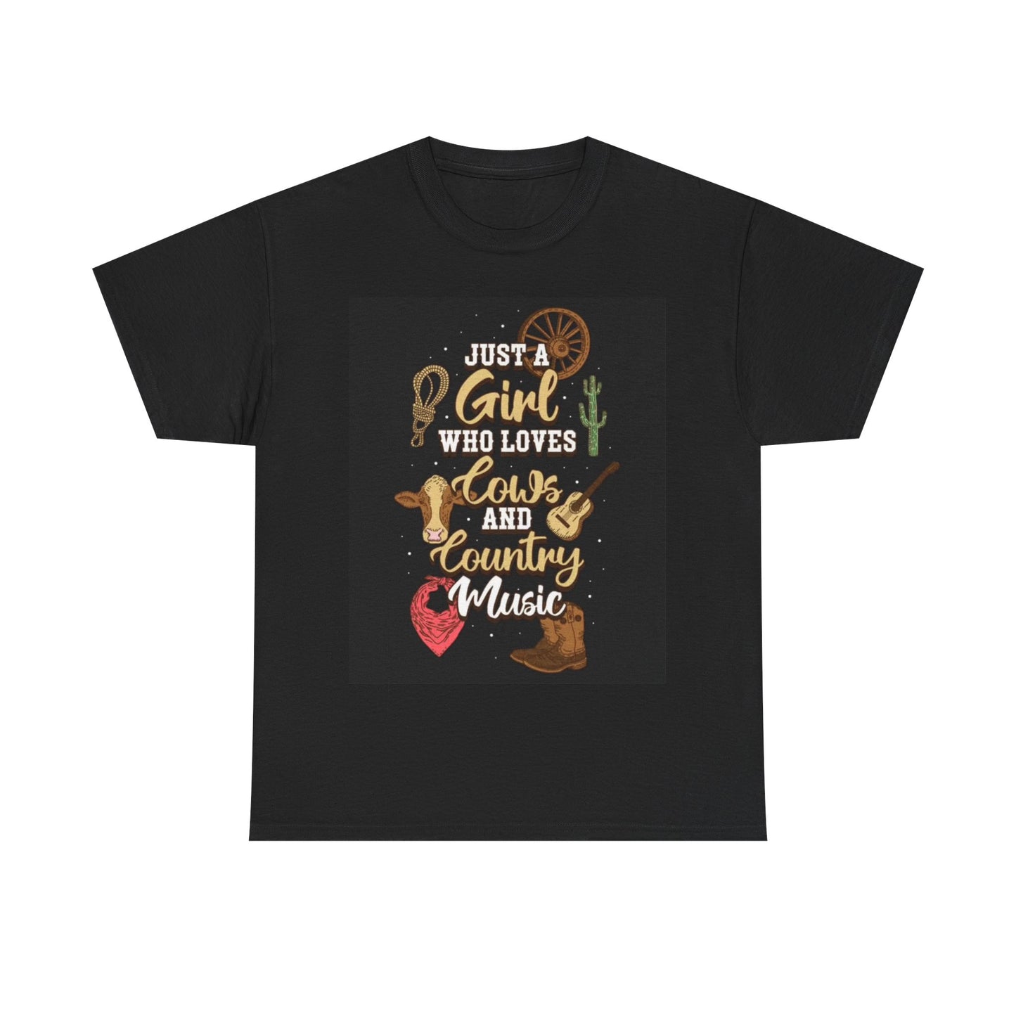 Cowgirls and Country Music Tshirt Retro Boots Country Fest USA Unisex Cotton Tee