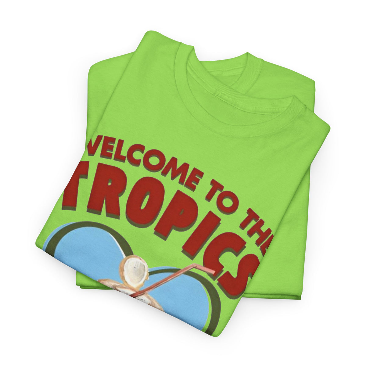 Welcome to the Tropics Coconut Heart T-Shirt Men's Graphic Tee