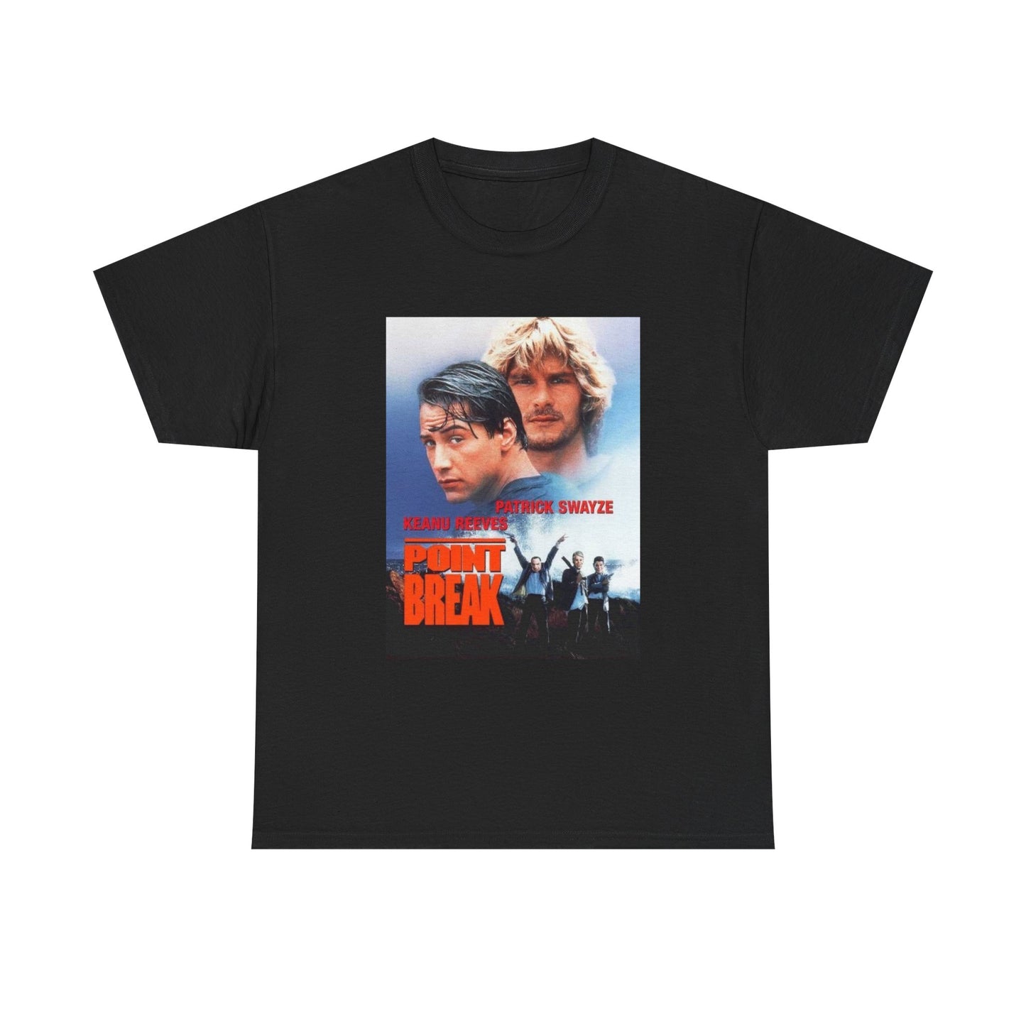 Point Break T shirt Vintage Movie Poster Retro Keanu Unisex Heavy Cotton Tee