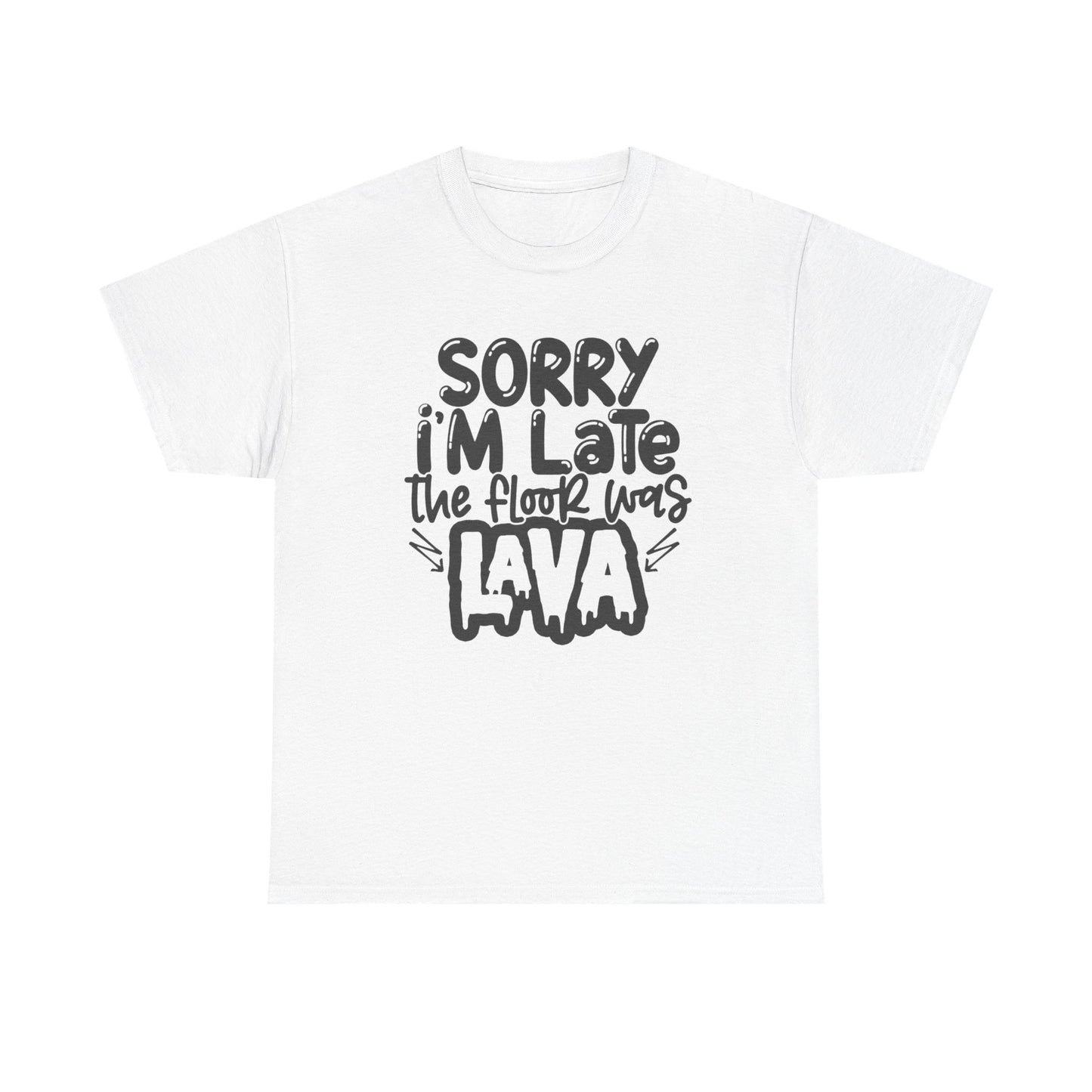The Floor Was Lava Graphic T Shirt Unisex Heavy Cotton Tee