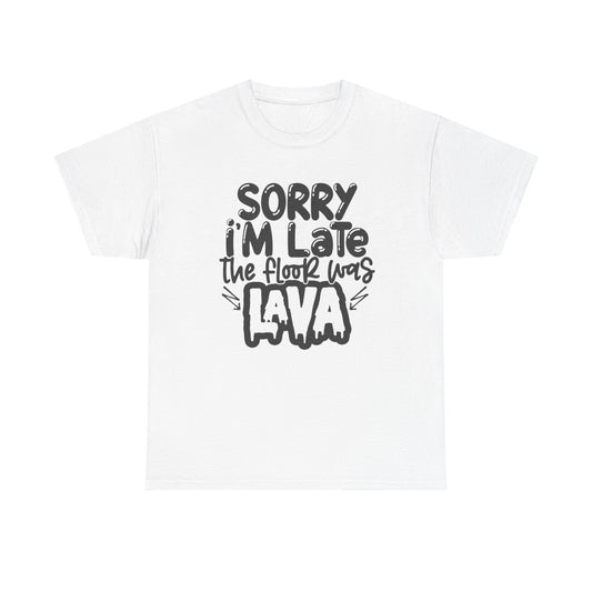 The Floor Was Lava Graphic T Shirt Unisex Heavy Cotton Tee